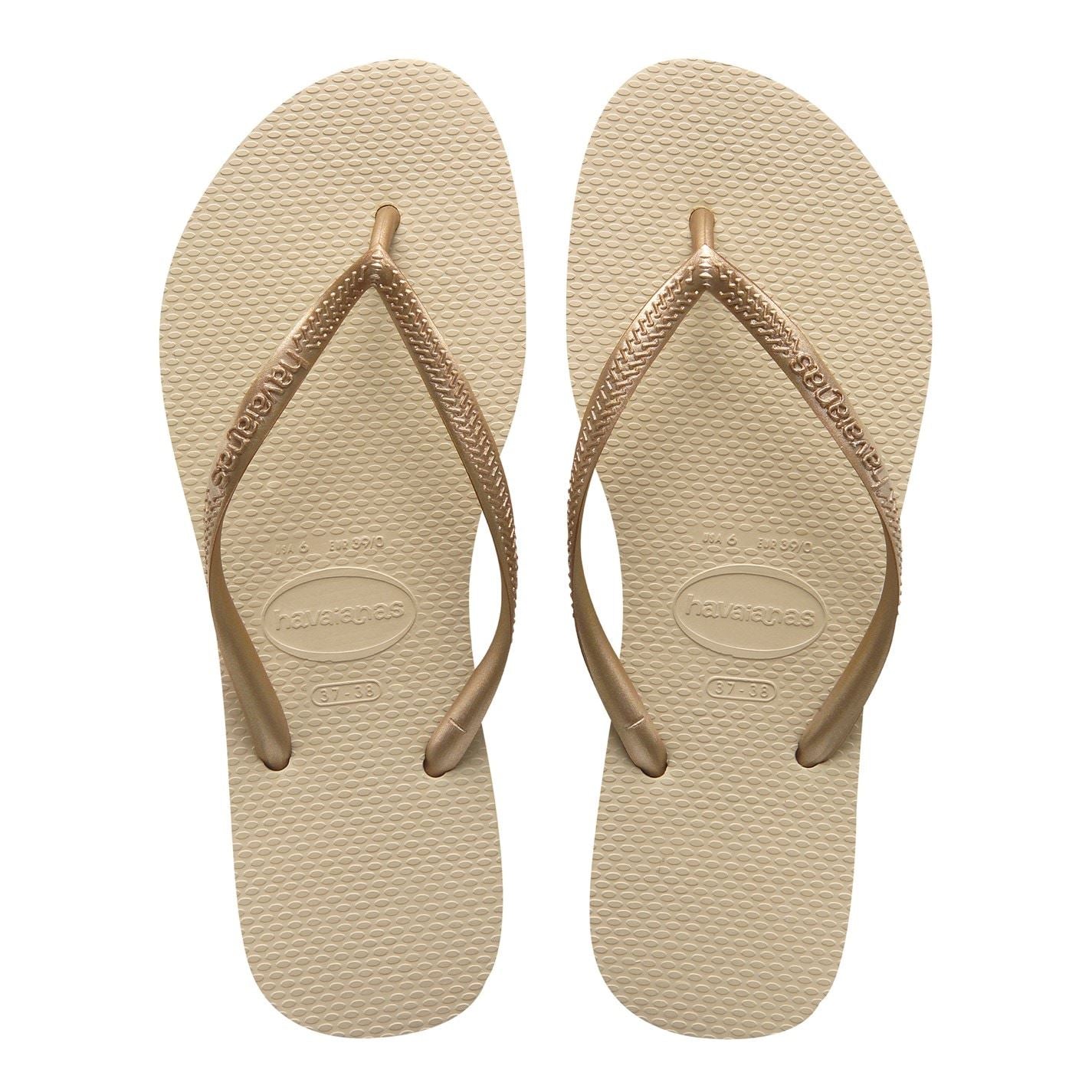 Havaianas Slim Textured Flat Heel Flip Flops