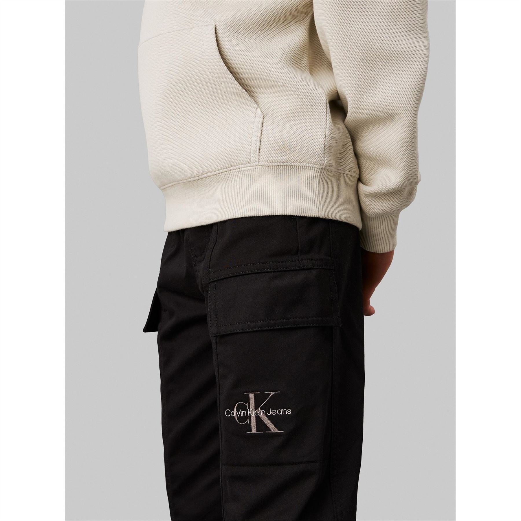 Calvin Klein Jeans Solid Patterned Combat Pants