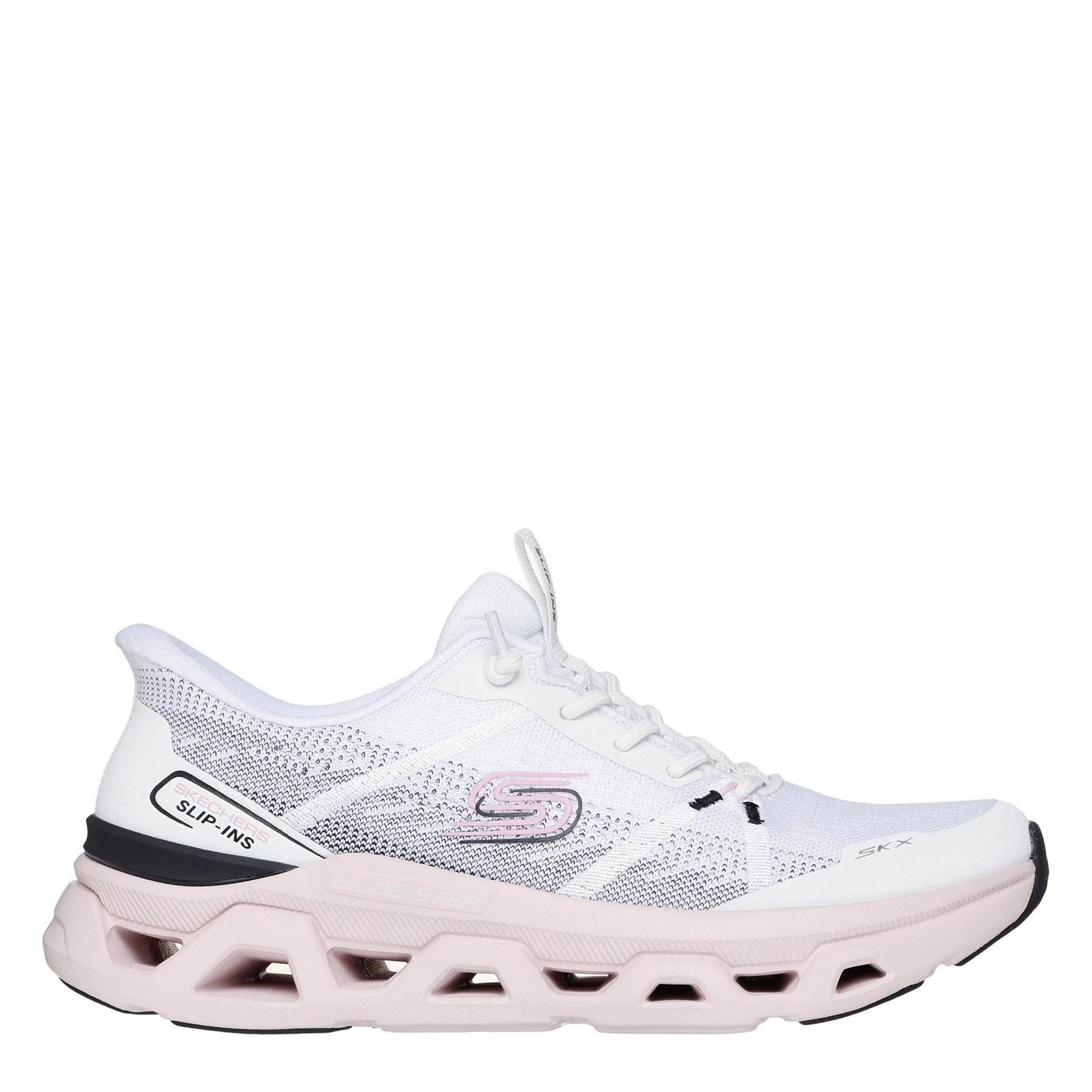 Skechers Womens Mesh Knotted Bungee Slip On Trainers