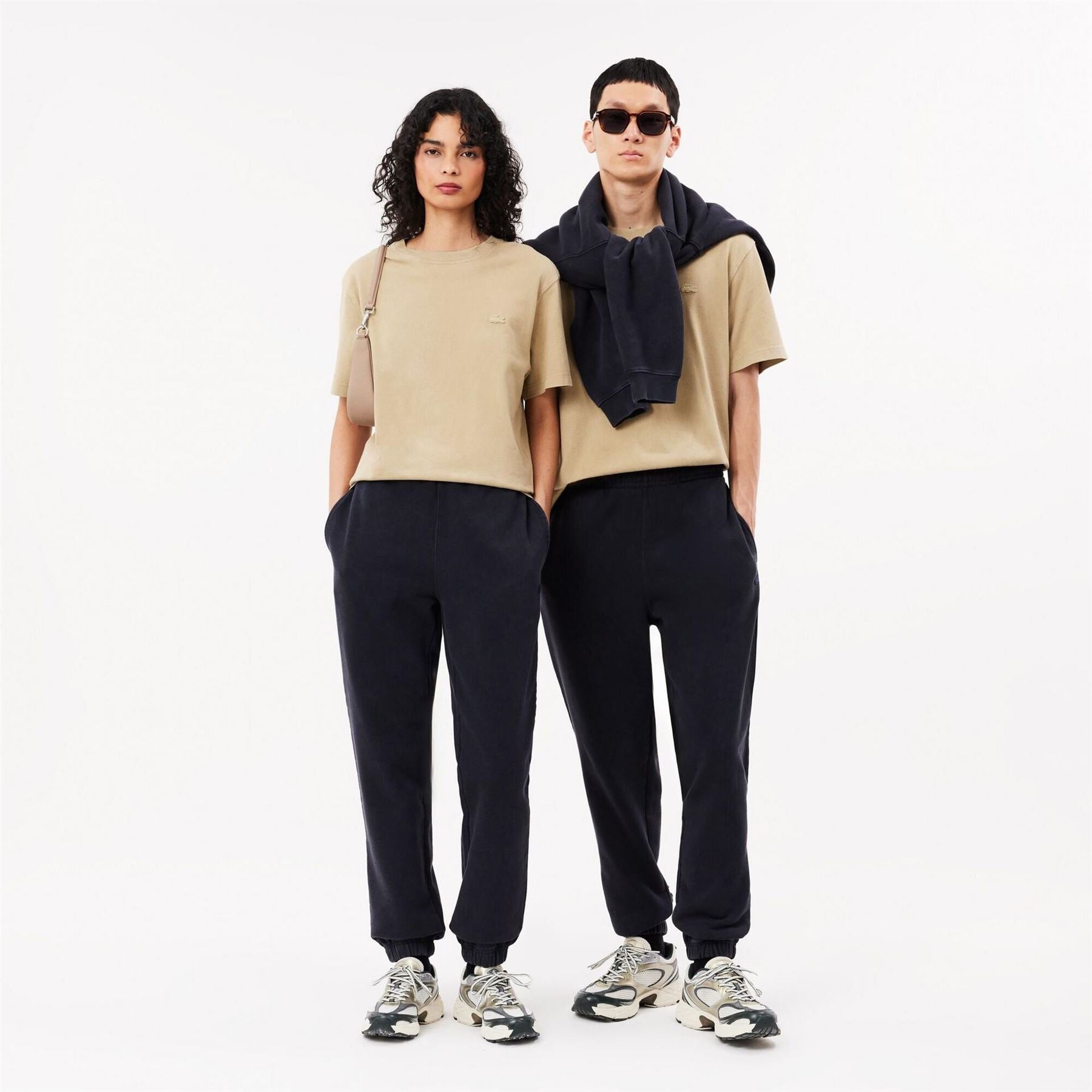 Lacoste Solid Patterned Elasticated Cuff Sweatpants