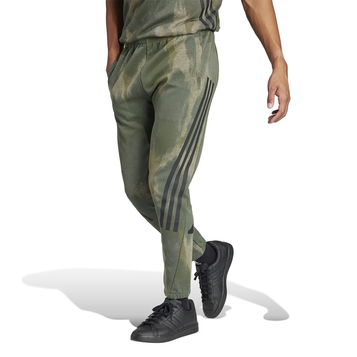 adidas Camo Three Bar Logo Side Stripes Joggers