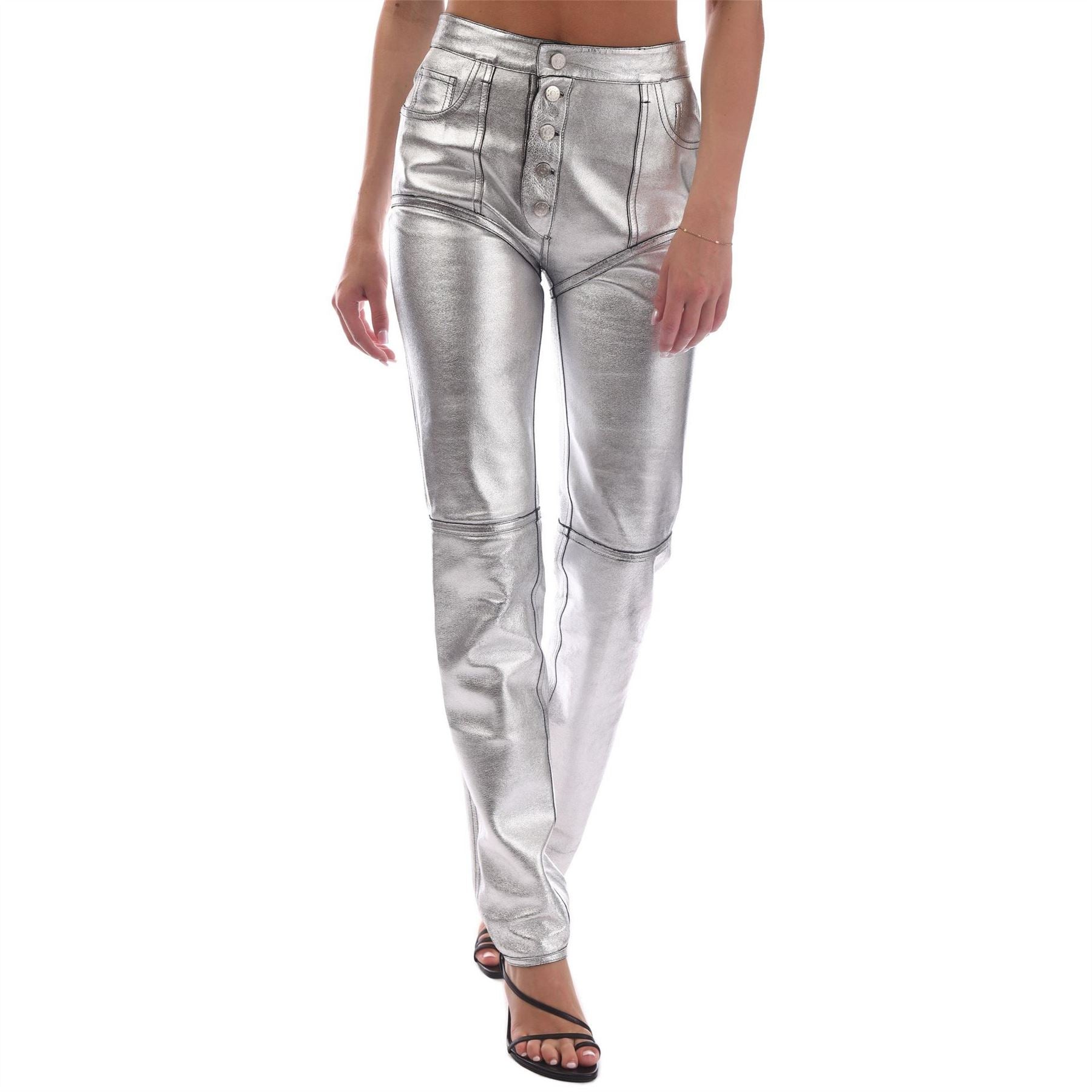 Mugler Leather Pu Leather Trousers