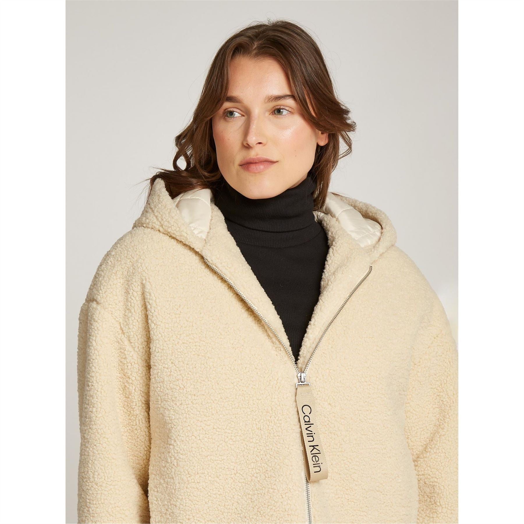 Calvin Klein Jeans Sherpa Recycled Polyester Relaxed Fit Shearling Jacket