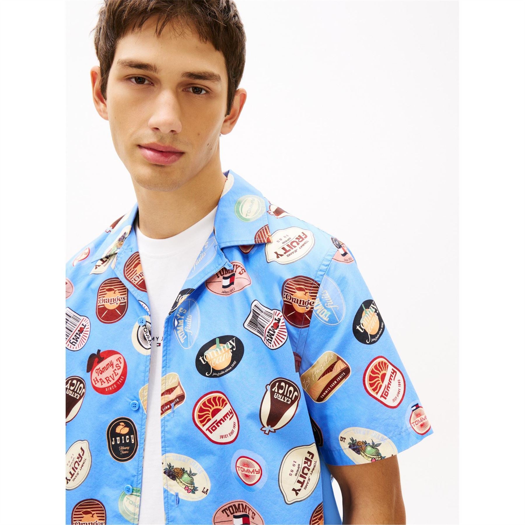 Tommy Jeans Patterned Short Sleeve Shirt