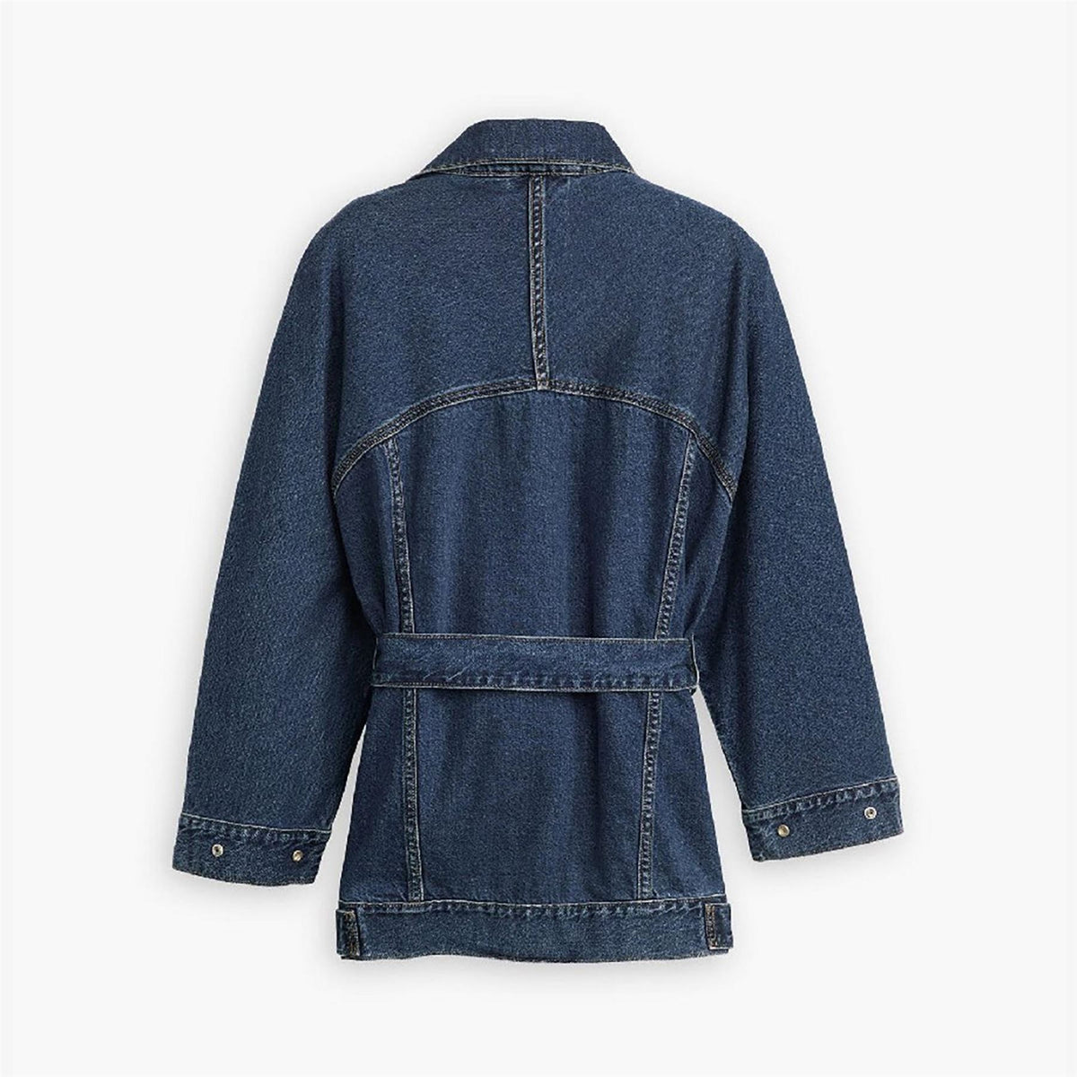 Levis Solid Patterned Trucker Denim Jacket with Flap Pocket