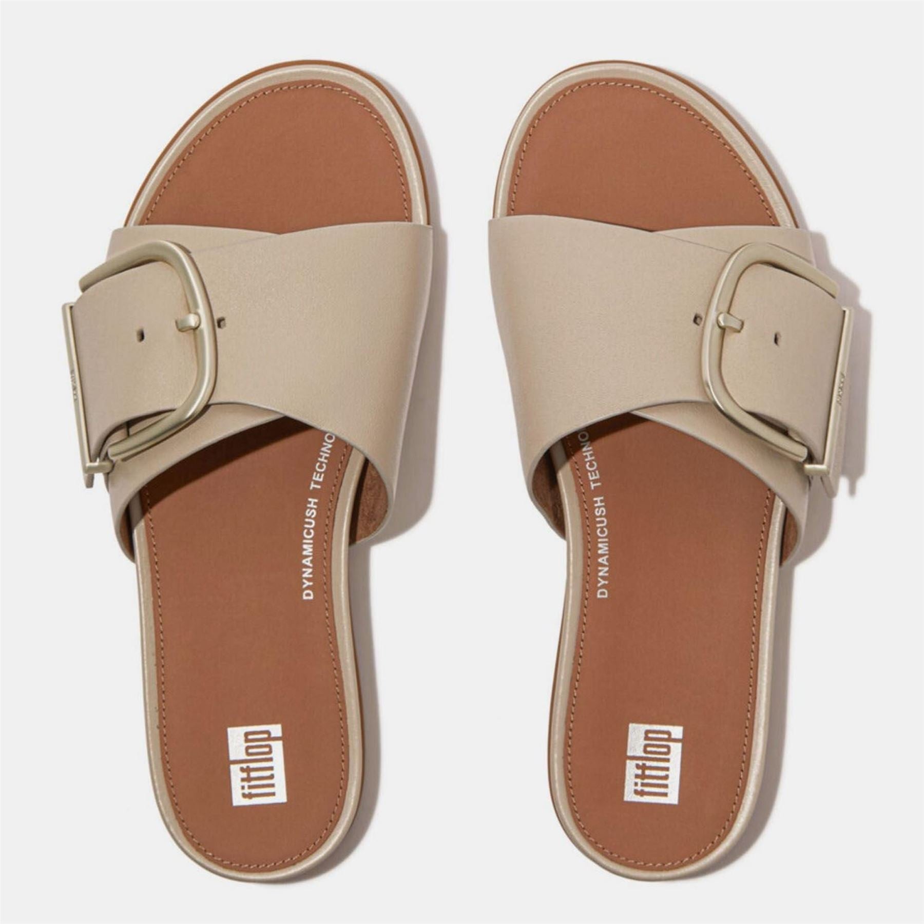 Fitflop Maxi Buckle Leather Sliders