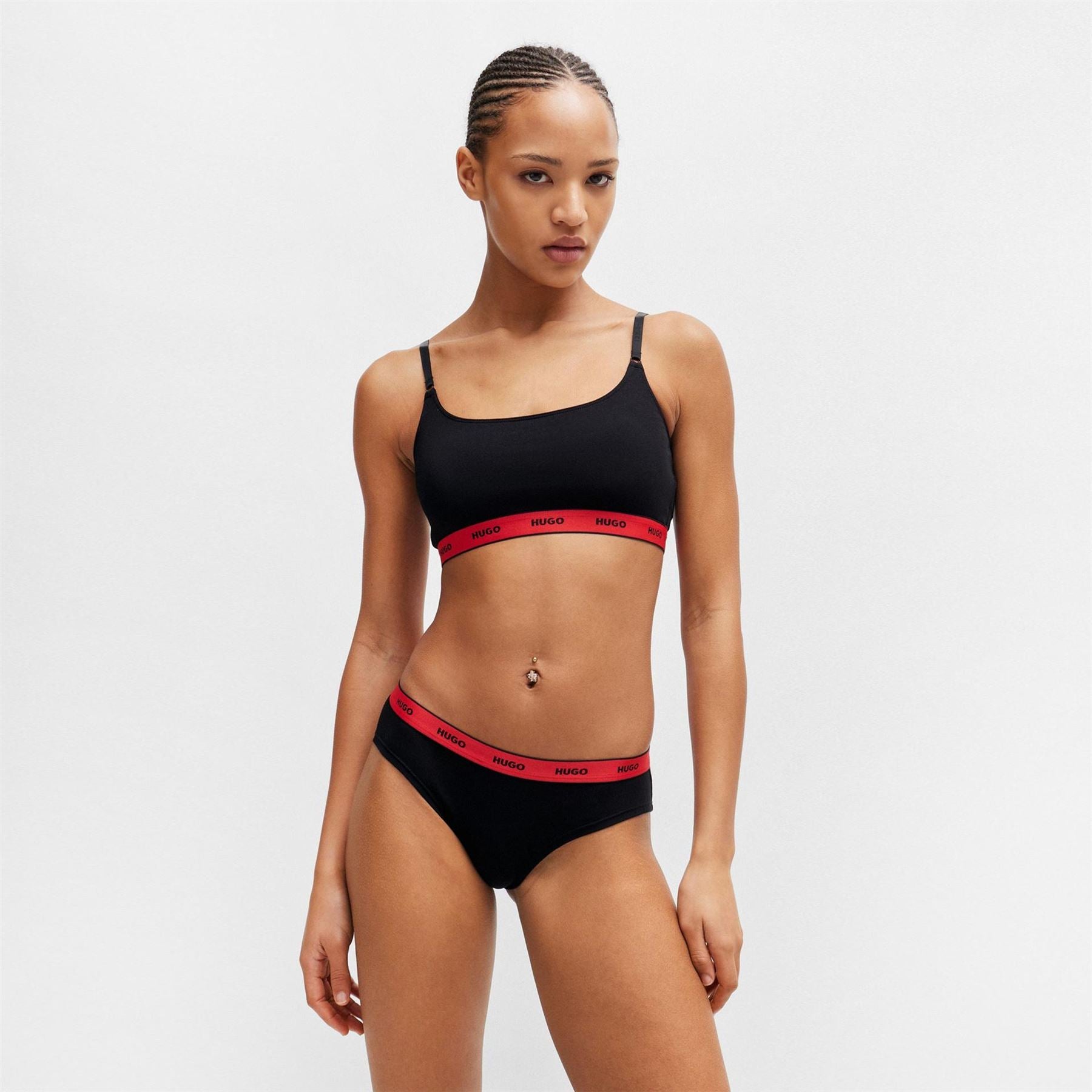 Hugo Stripe Patterned Thong
