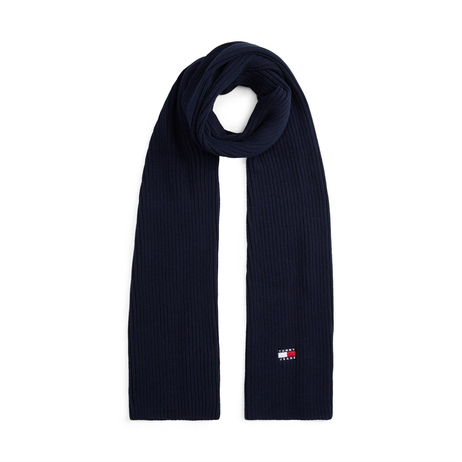 Tommy Jeans Ribbed Knit Scarf with Logo