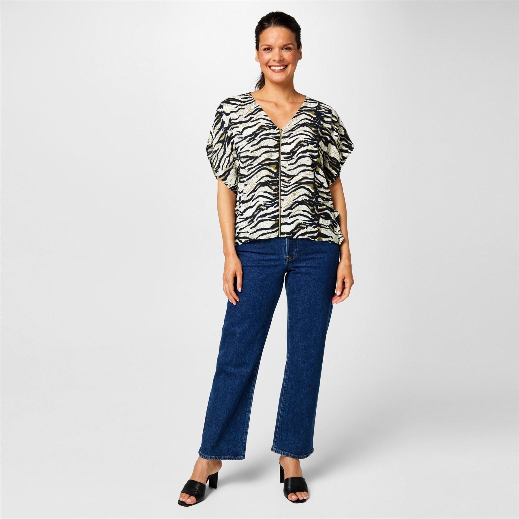 Biba Zip Front Top