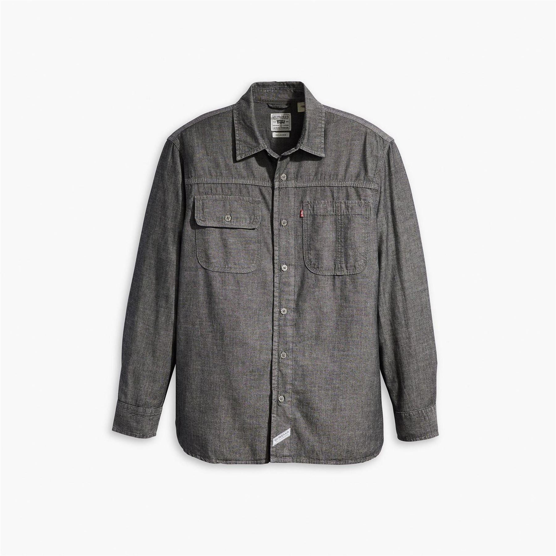 Levis Auburn Worker Chambray Long Sleeve Denim Shirt