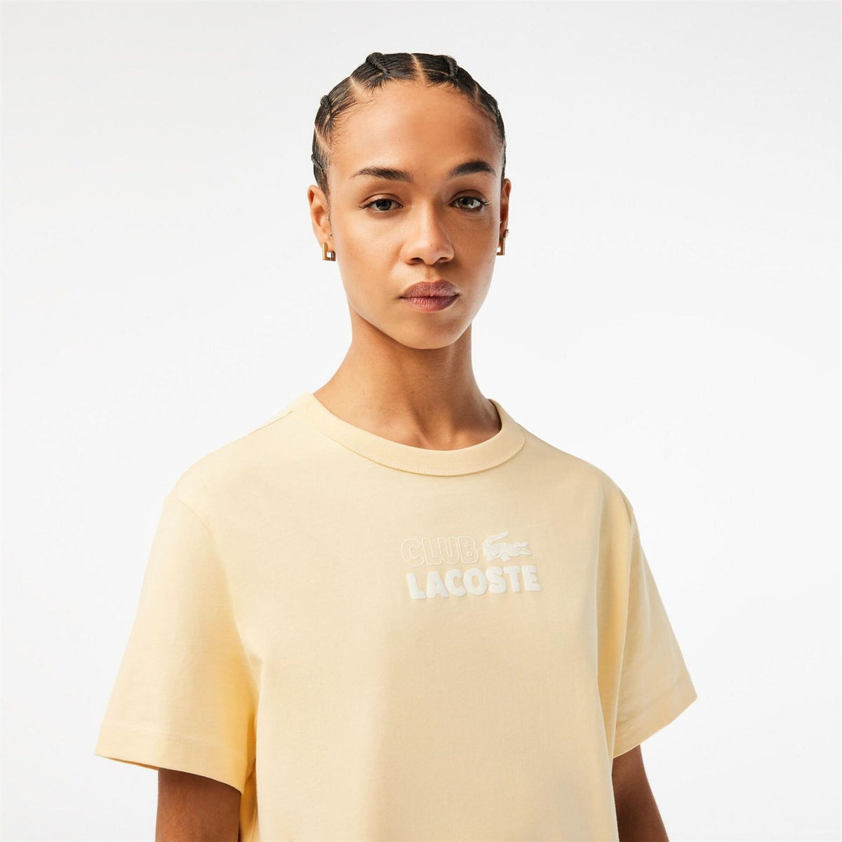 Lacoste Crew Neck Knee Length T-Shirt Dress