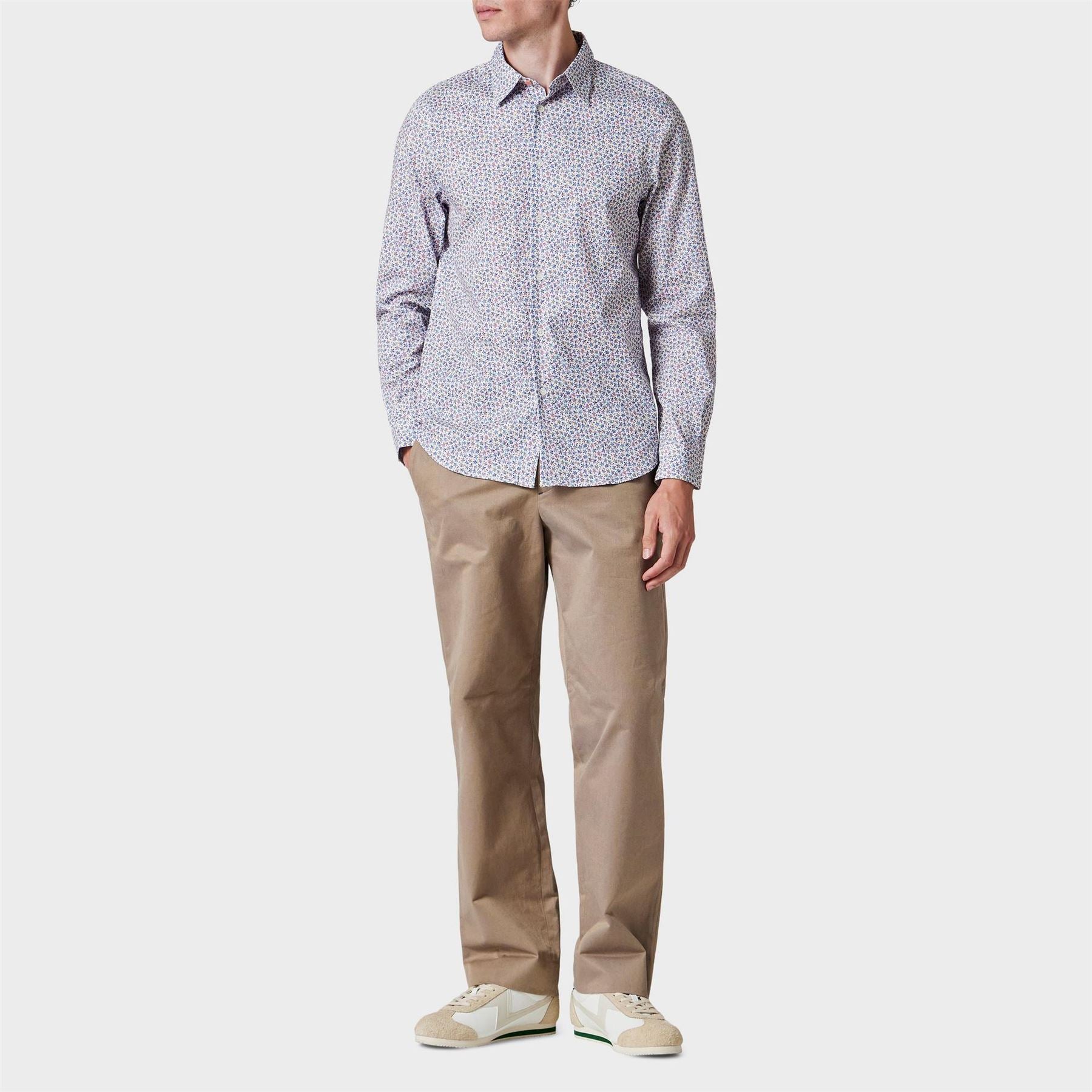 PS Paul Smith Floral Collared Neck Long Sleeve Shirt