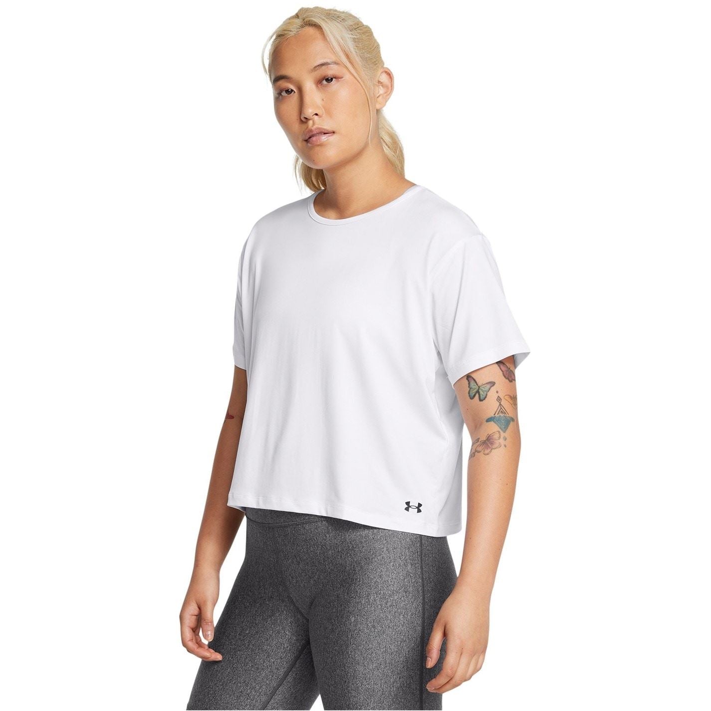 Under Armour Motion Cropped Crew Neck Relaxed T-Shirt