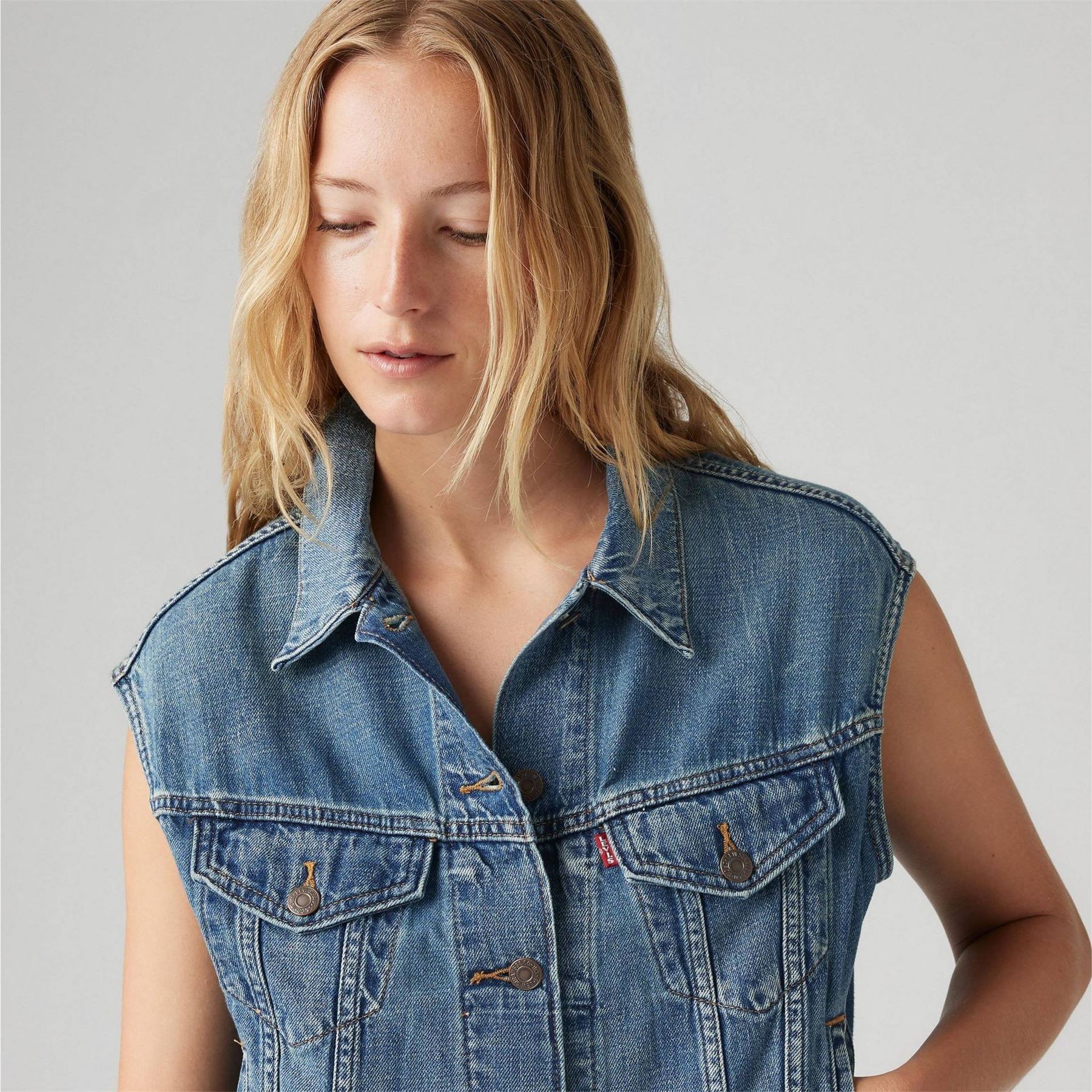 Levis Shrunken 90s Front Pocket Gilet