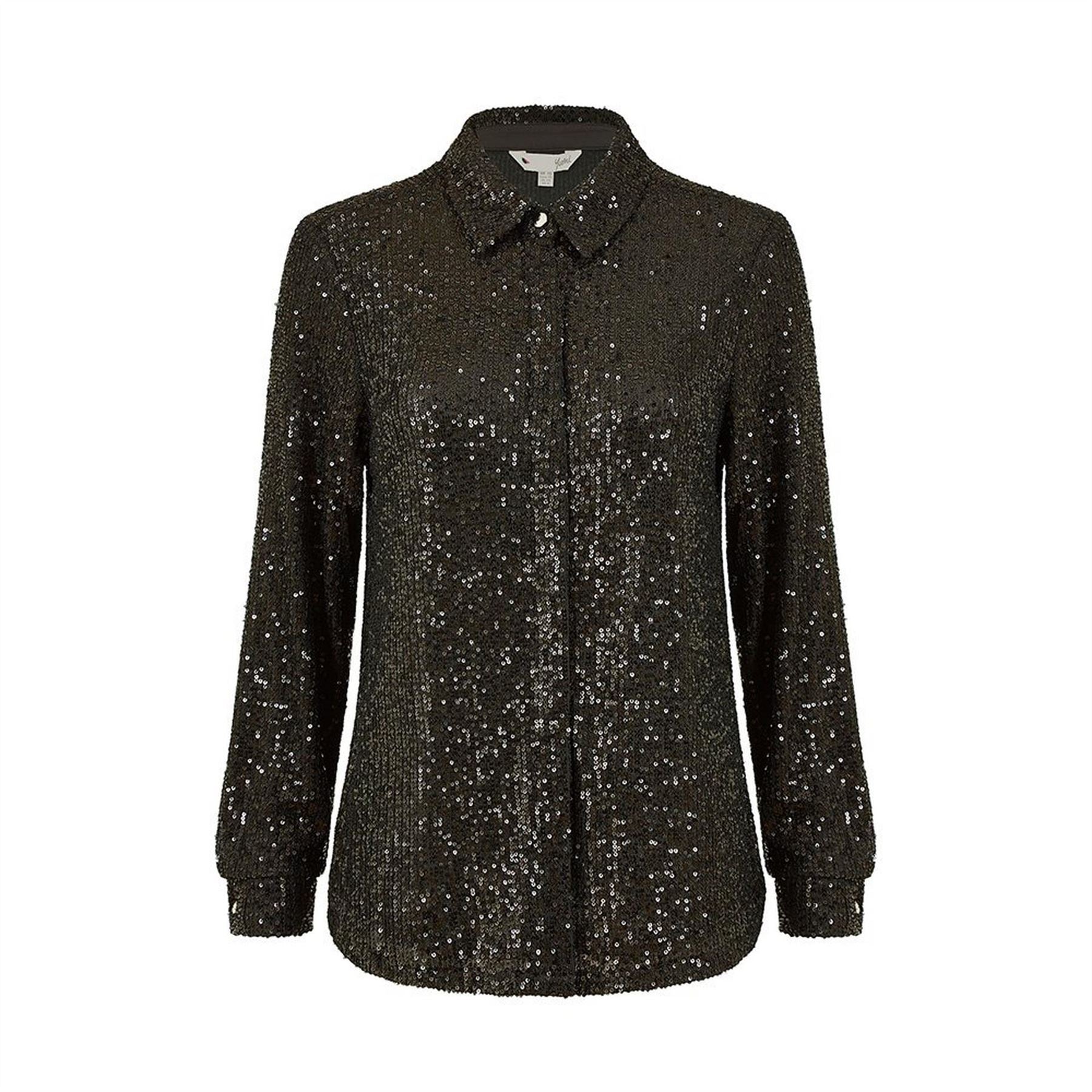 Yumi Sequin Long Sleeve Regular Fit Shirt