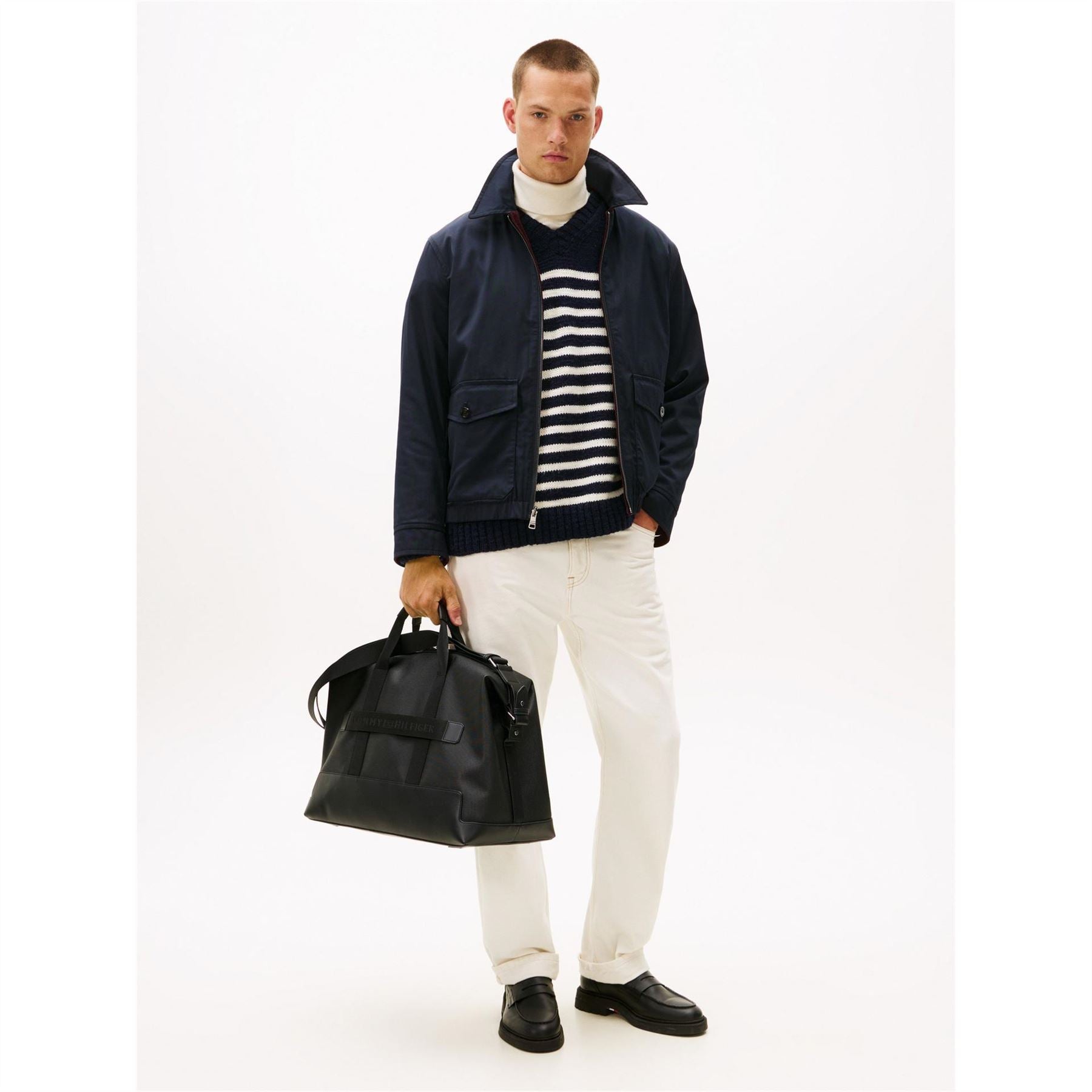 Tommy Hilfiger Rectangle Shape Duffle Bag with Embossed Logo