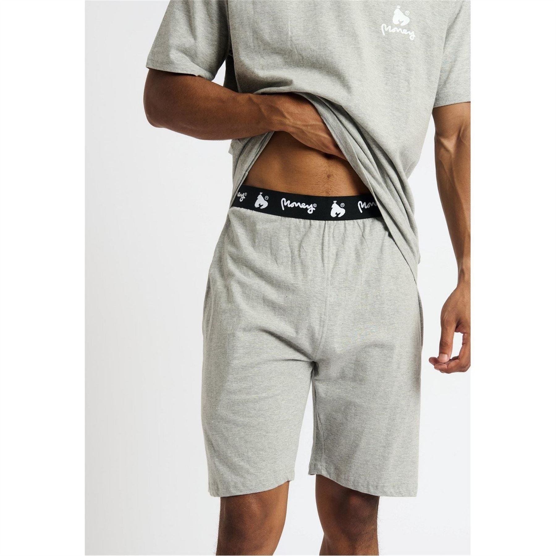 Money Lounger Elasticated Short Twin Set