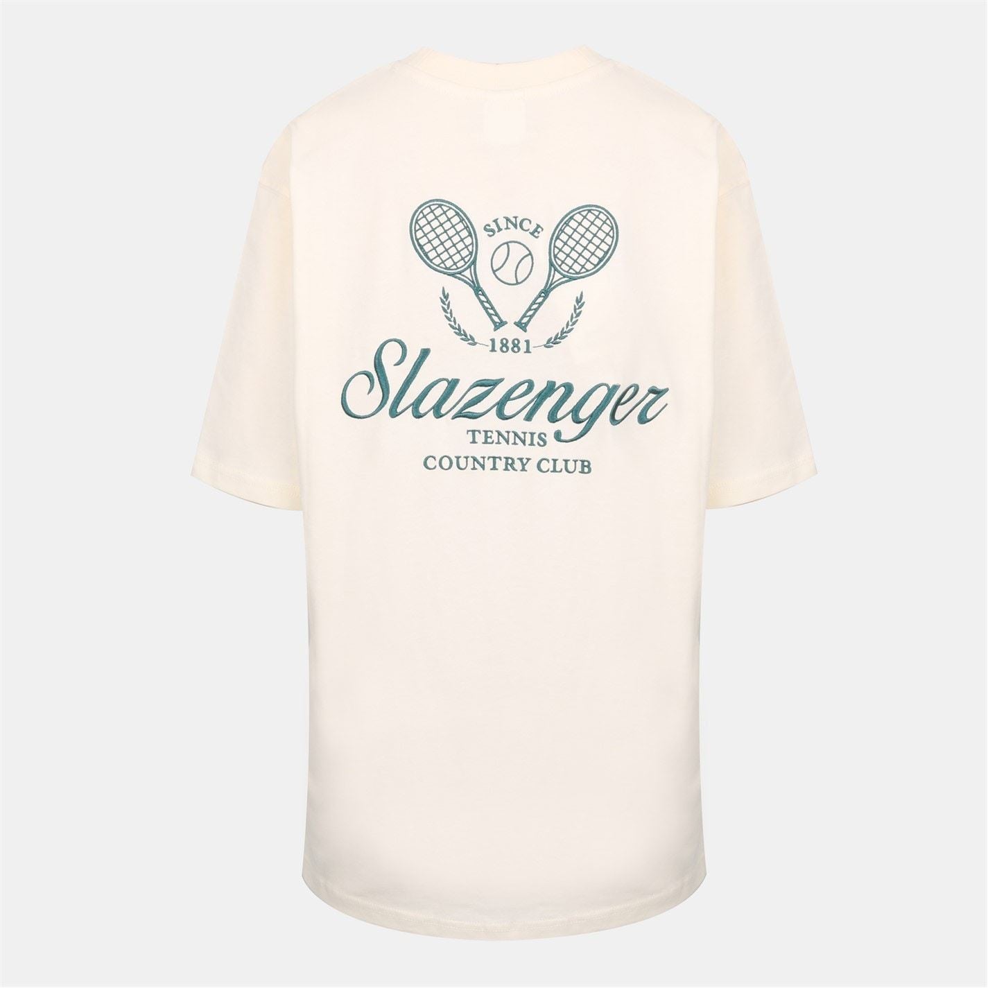 Slazenger Tennis Oversize Fit Embroidered Short Sleeve T-Shirt