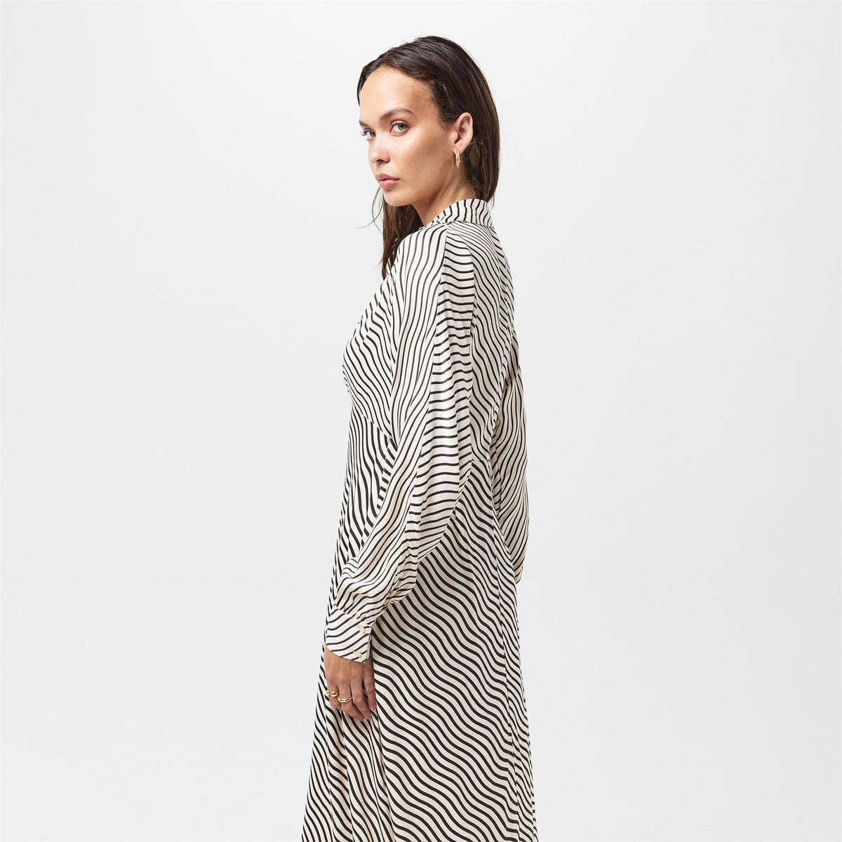 French Connection Connection Candice V-Neck Midi A-Line Dress