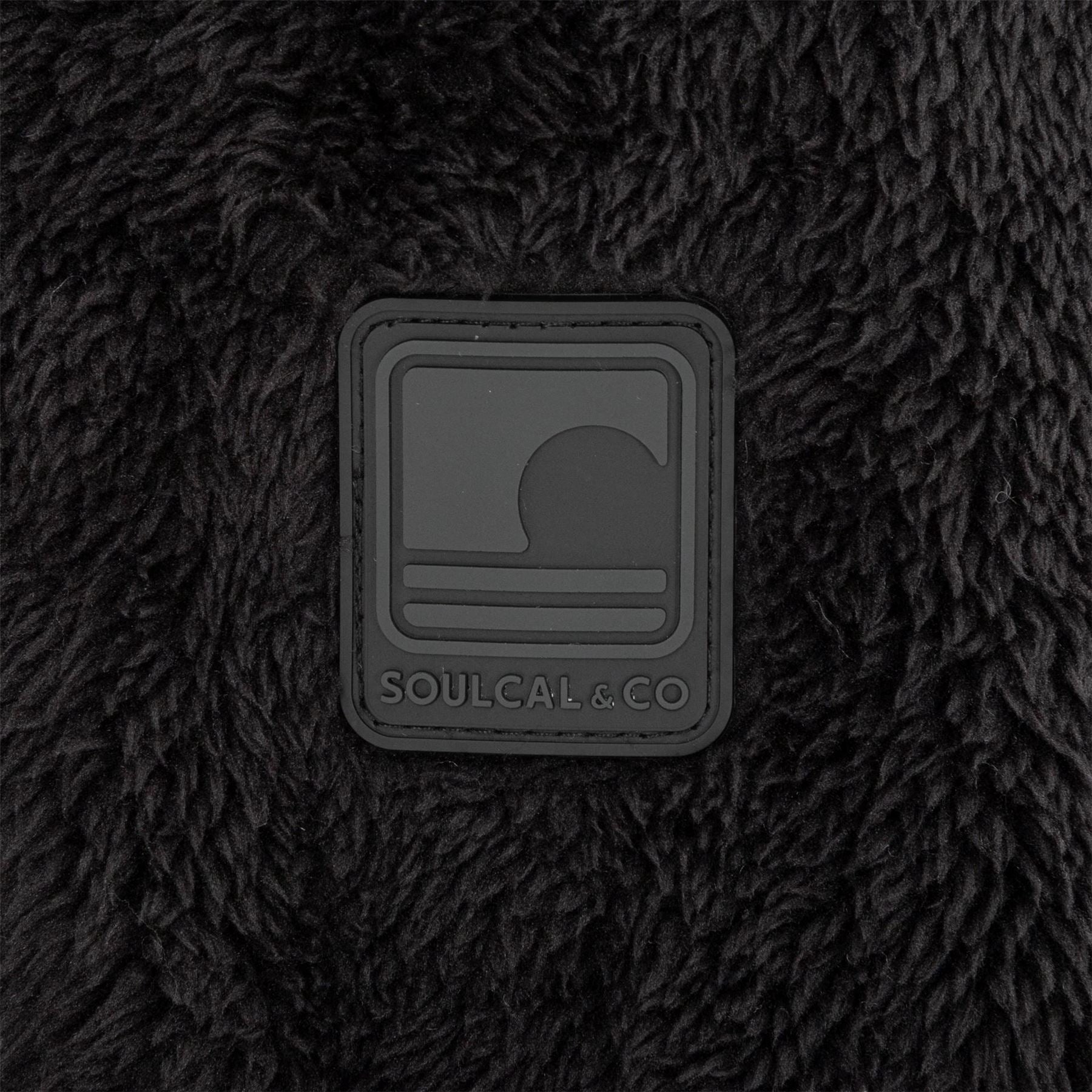 SoulCal Full Zipper Solid Patterned Fleece Jacket