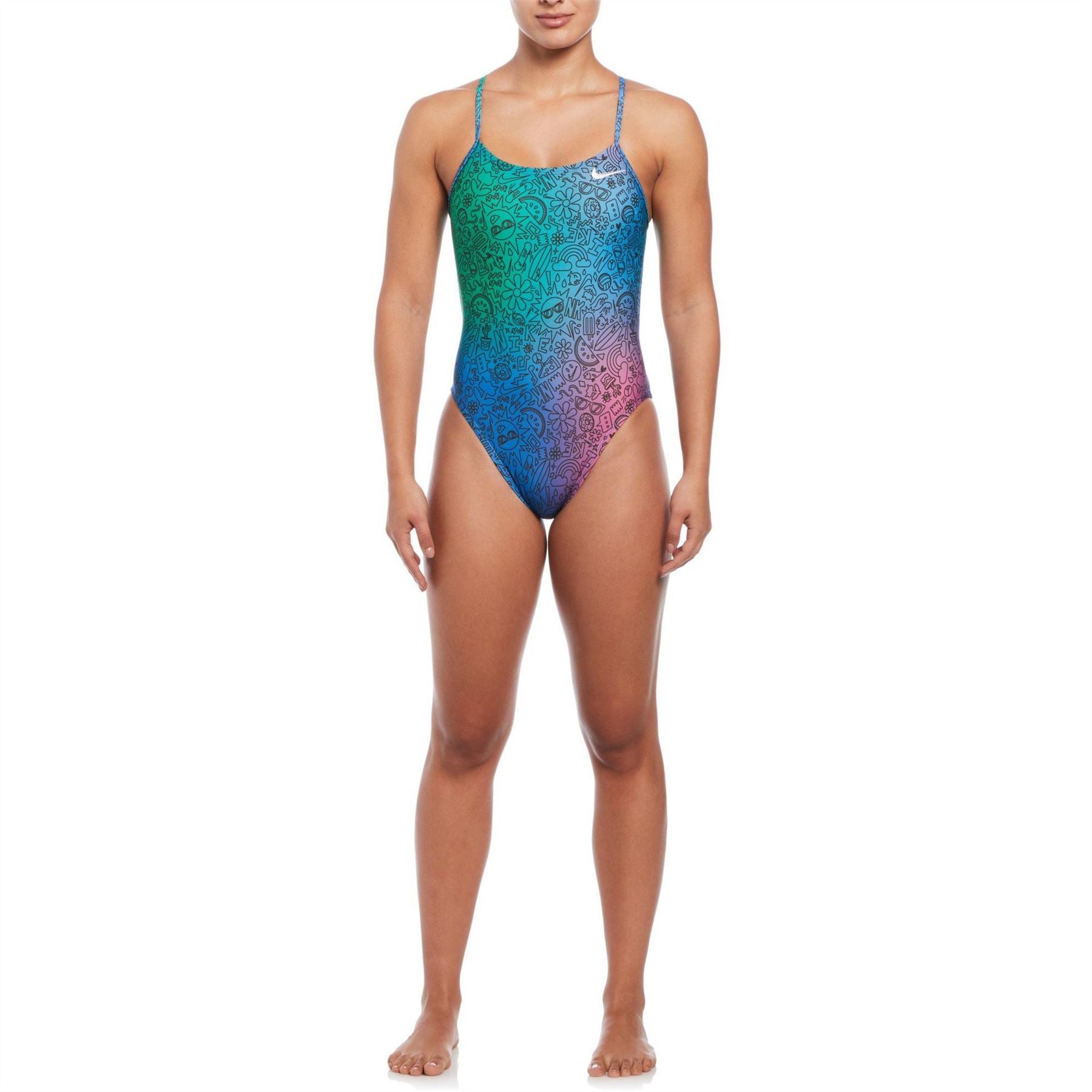 Nike Swim Hydra Strong Cutout One Piece Swimsuit