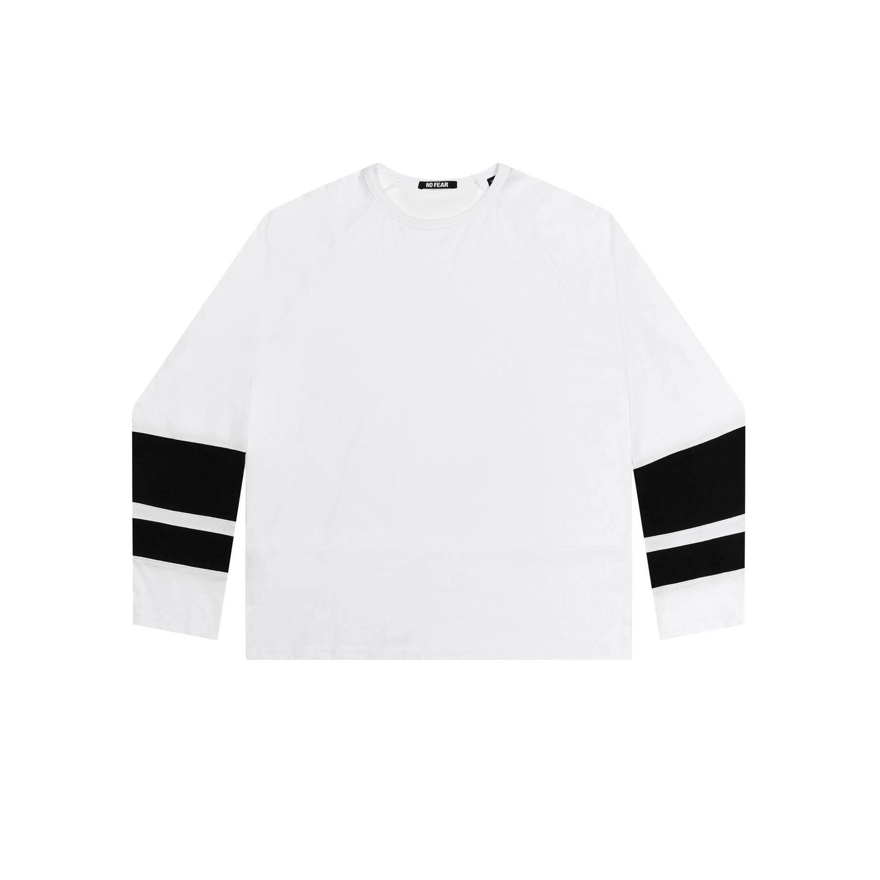 No Fear Crew Neck Long Sleeve Baseball T-Shirt