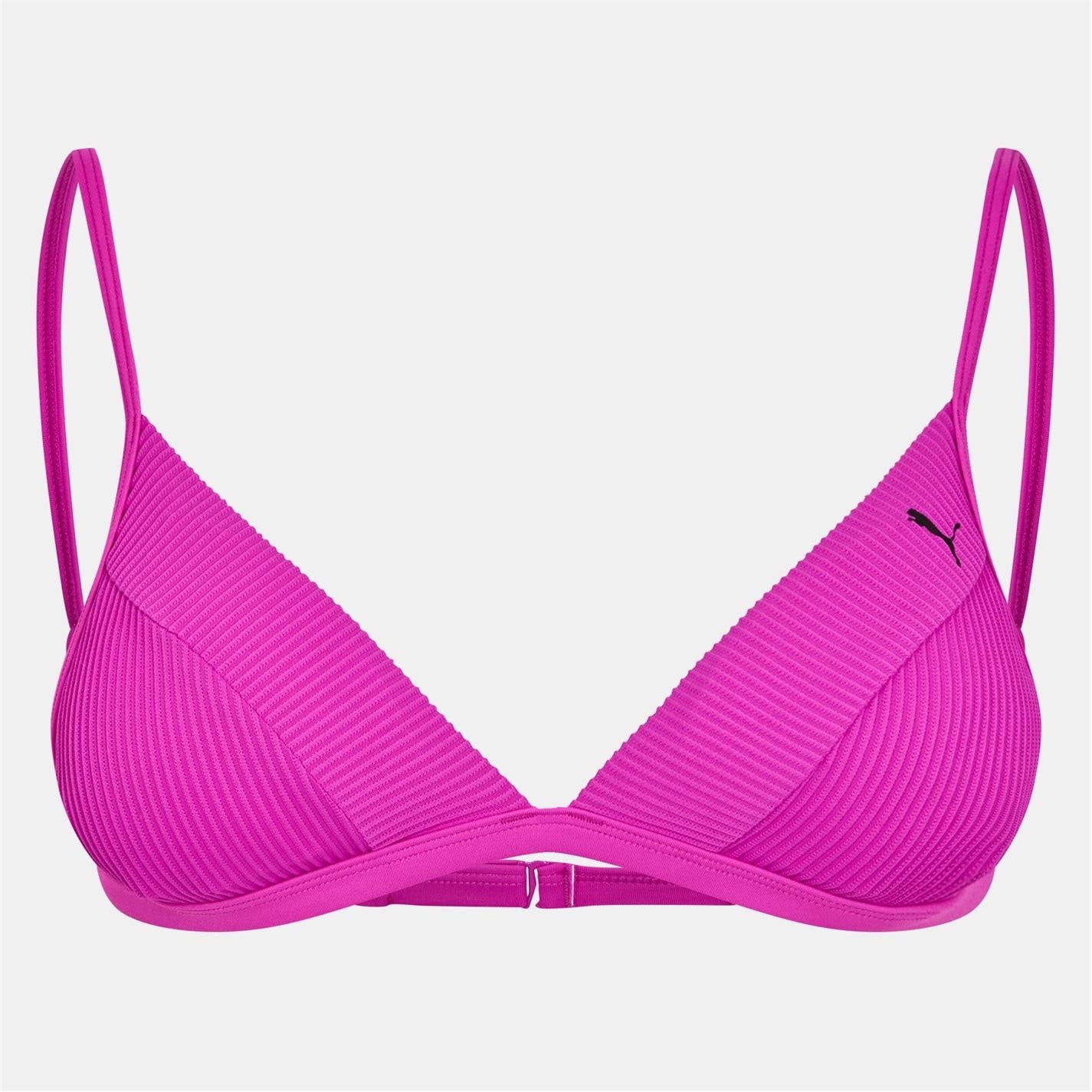Puma Swim Ribbed Triangle Bikini Top