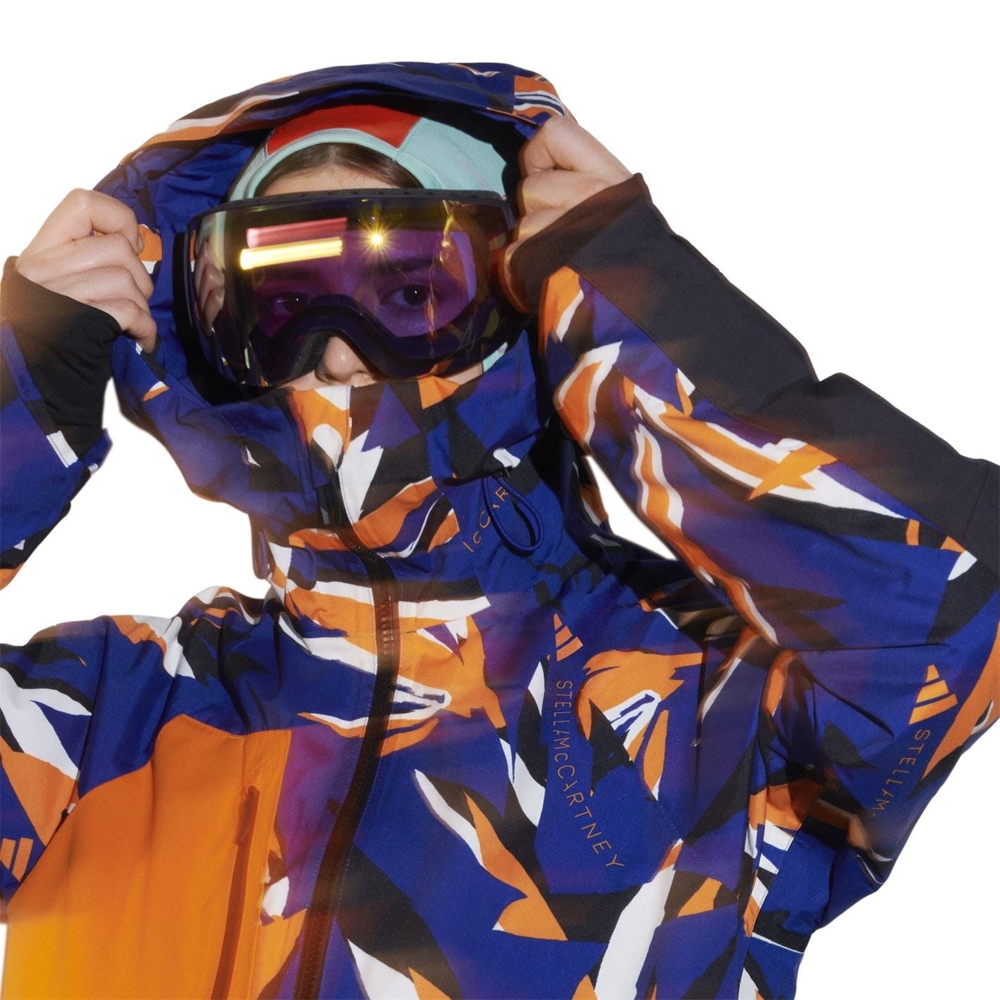 adidas Abstract Patterned Hooded Ski Jacket
