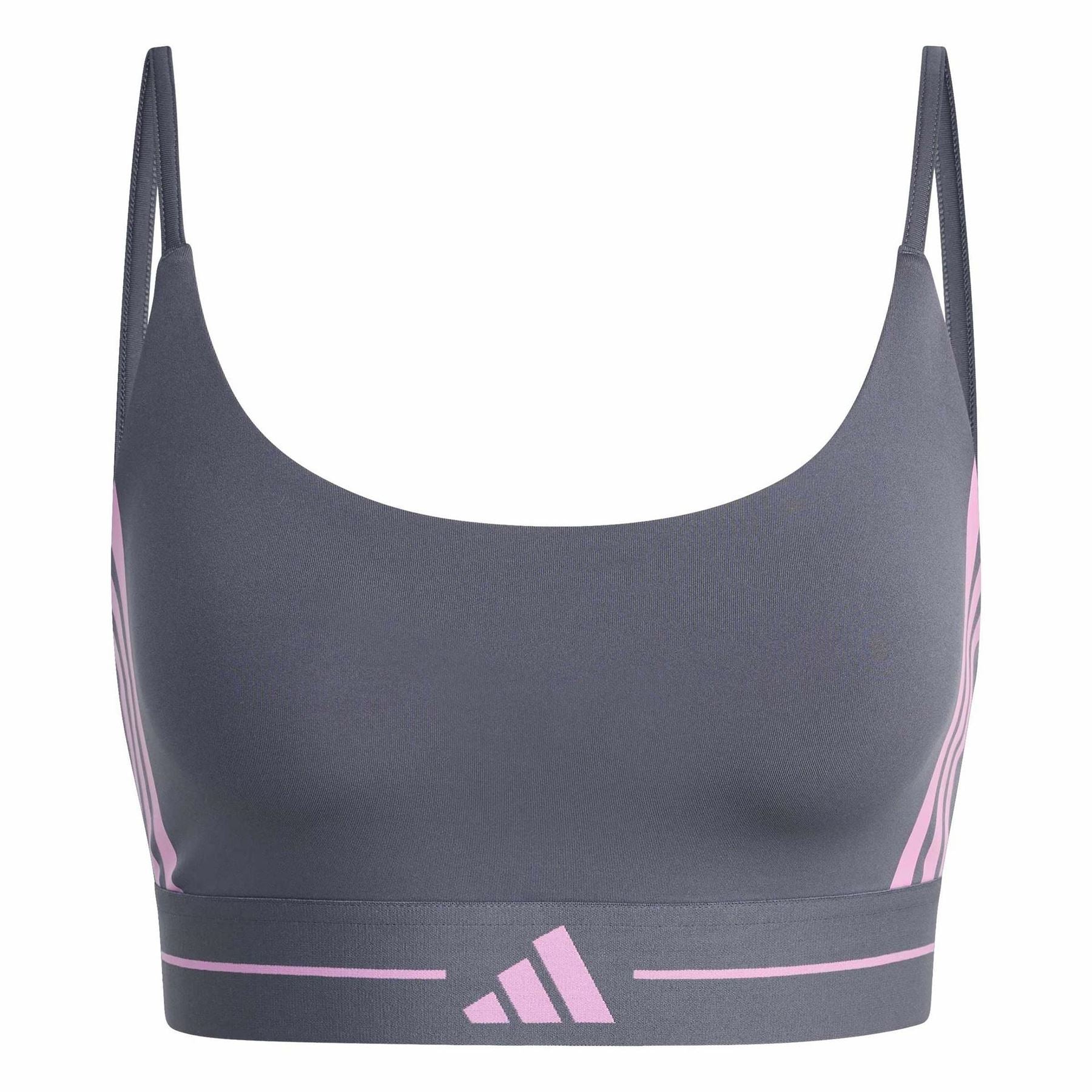 adidas Scoop Neck Sports Bra with Spaghetti Straps