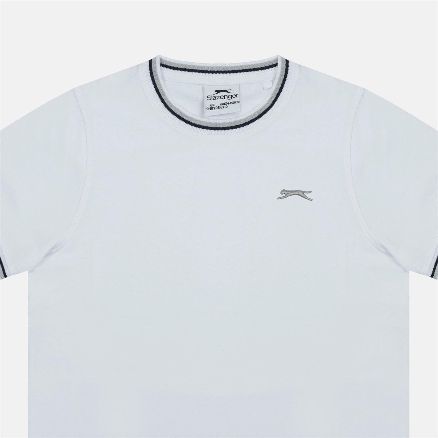 Slazenger Crew Neck Ribbed Collar Short Sleeve T-Shirt
