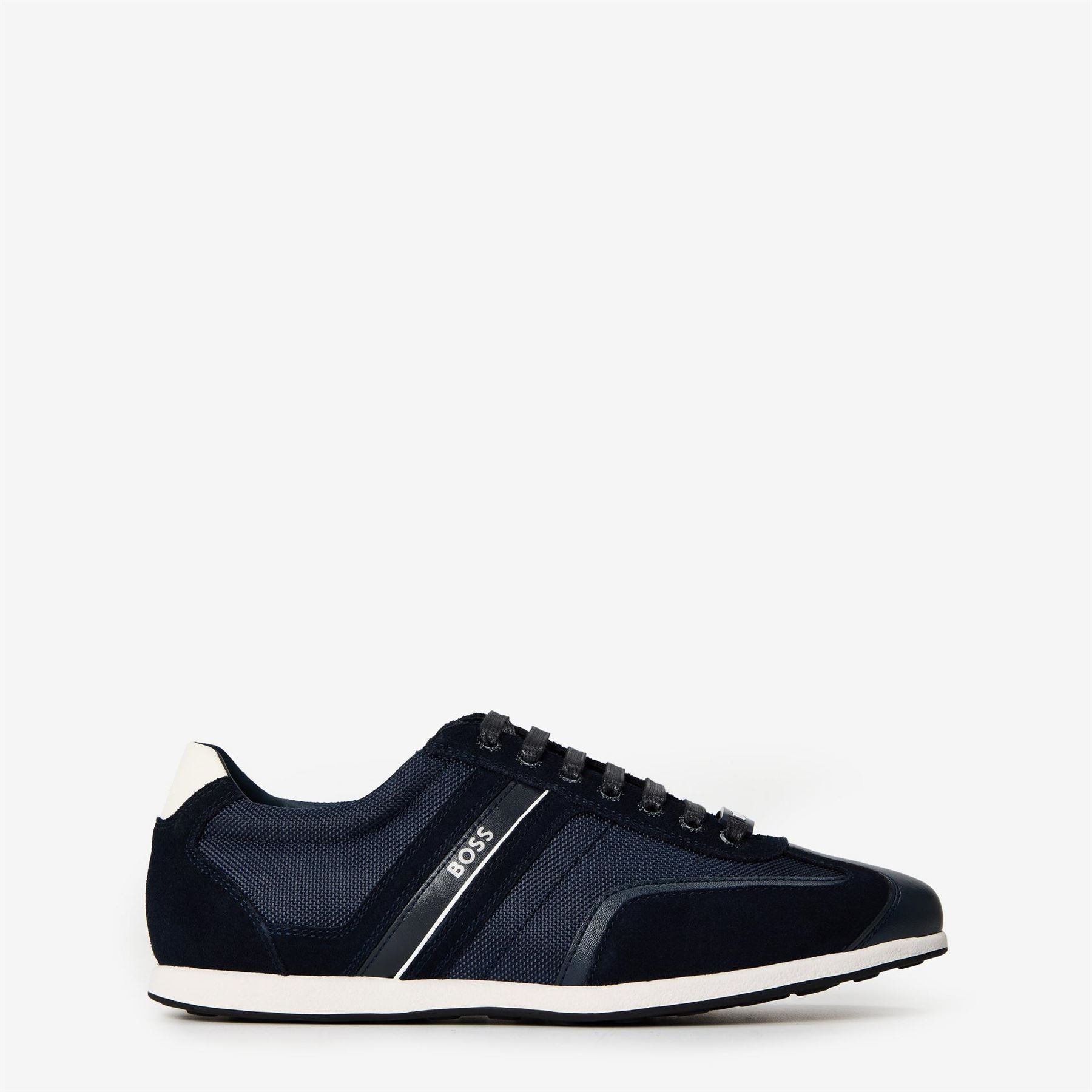 Boss Low Top Round Toe Flat Heel Sneakers