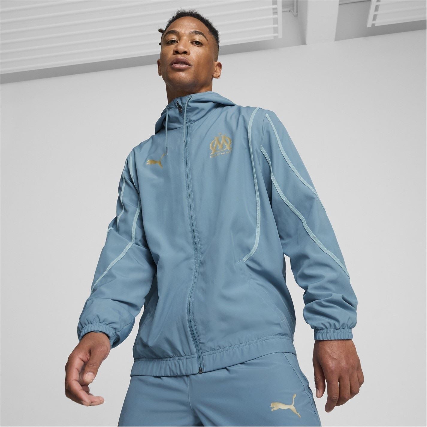 Puma Olympique De Marseille Pre Match Woven Jacket 2024 2025 Adults