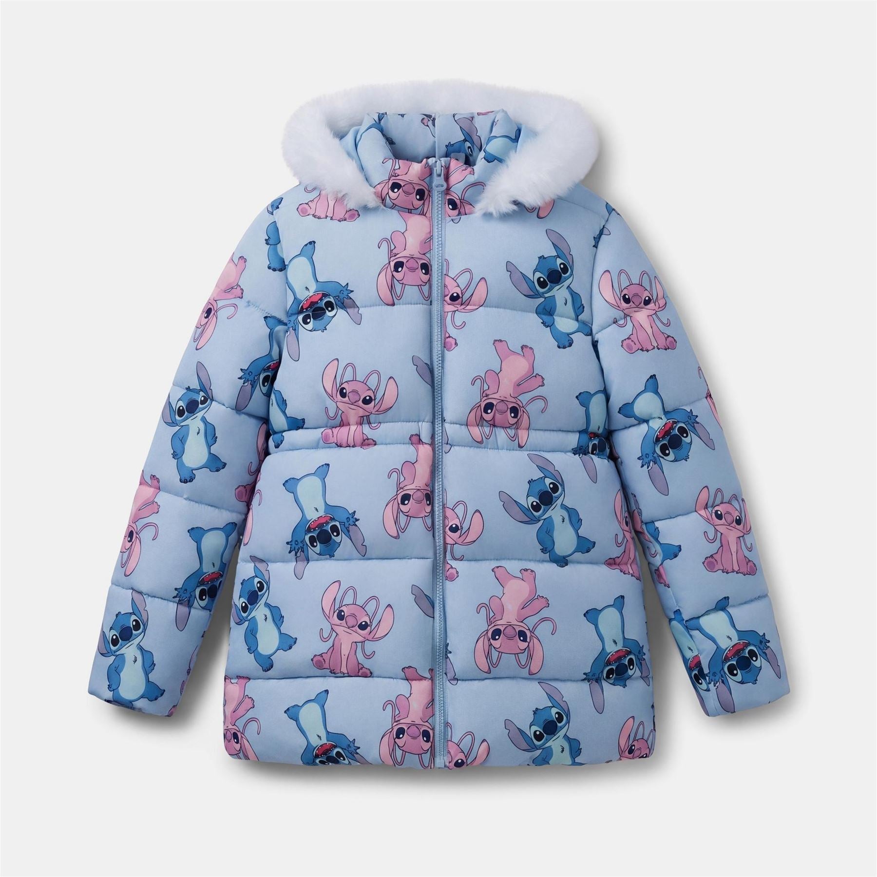 Character Disney Hooded Long Sleeve Short Puffer Jacket