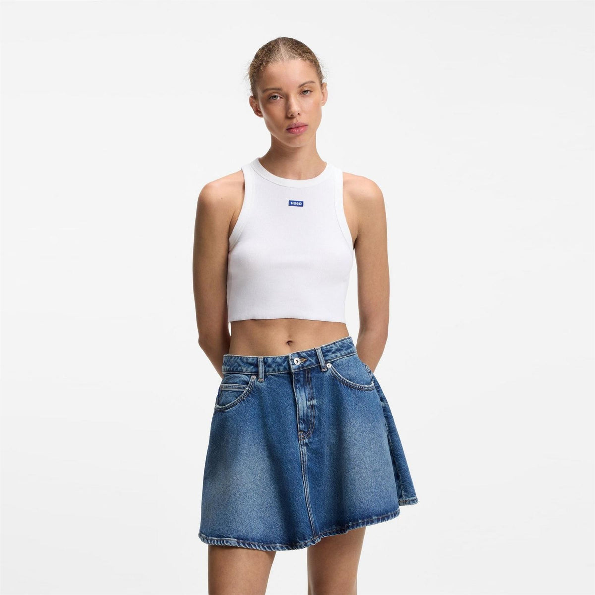 Hugo Baby Crew Neck Sleeveless Slim Fit Tank