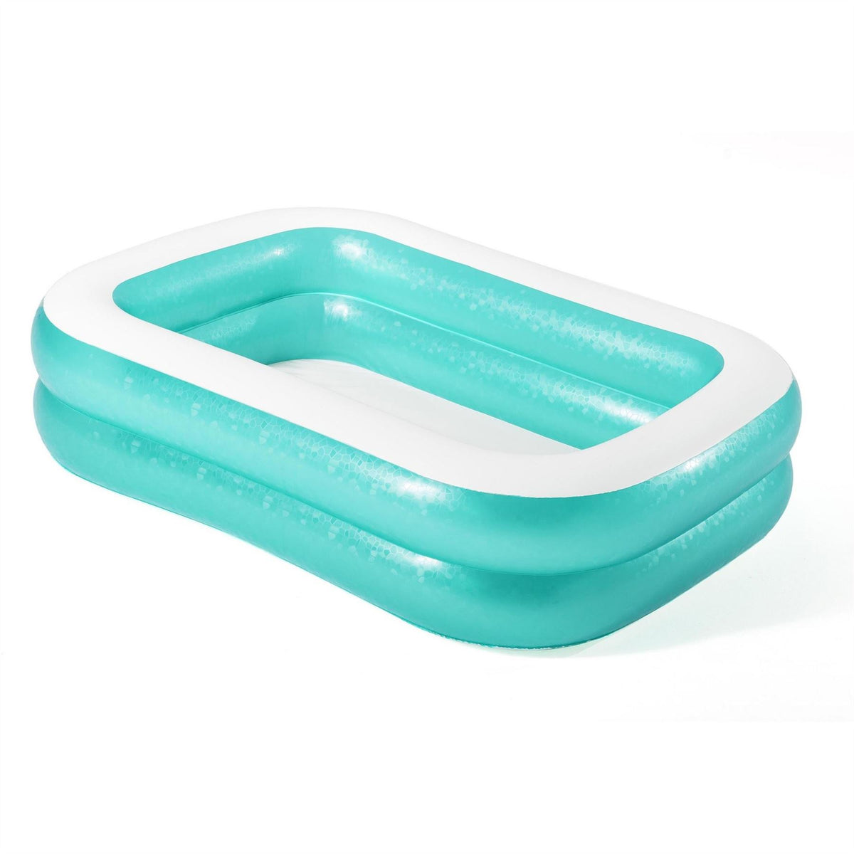 Bestway 6 Ft 7 In X 57.5 In X 19 In Teal Rectangular Inflatable Family Pool