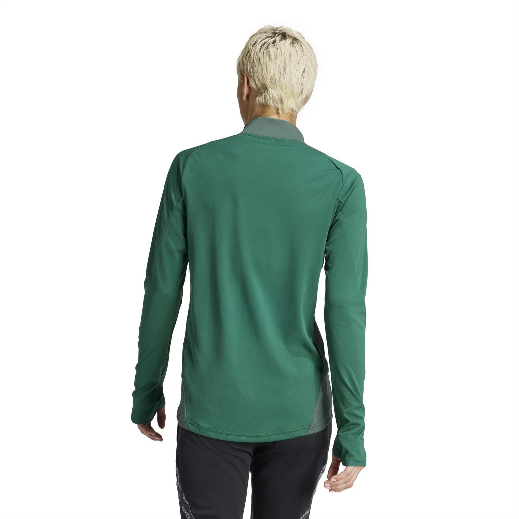 adidas Three Bar Logo Funnel Neck Raglan Sleeve Athletic Top