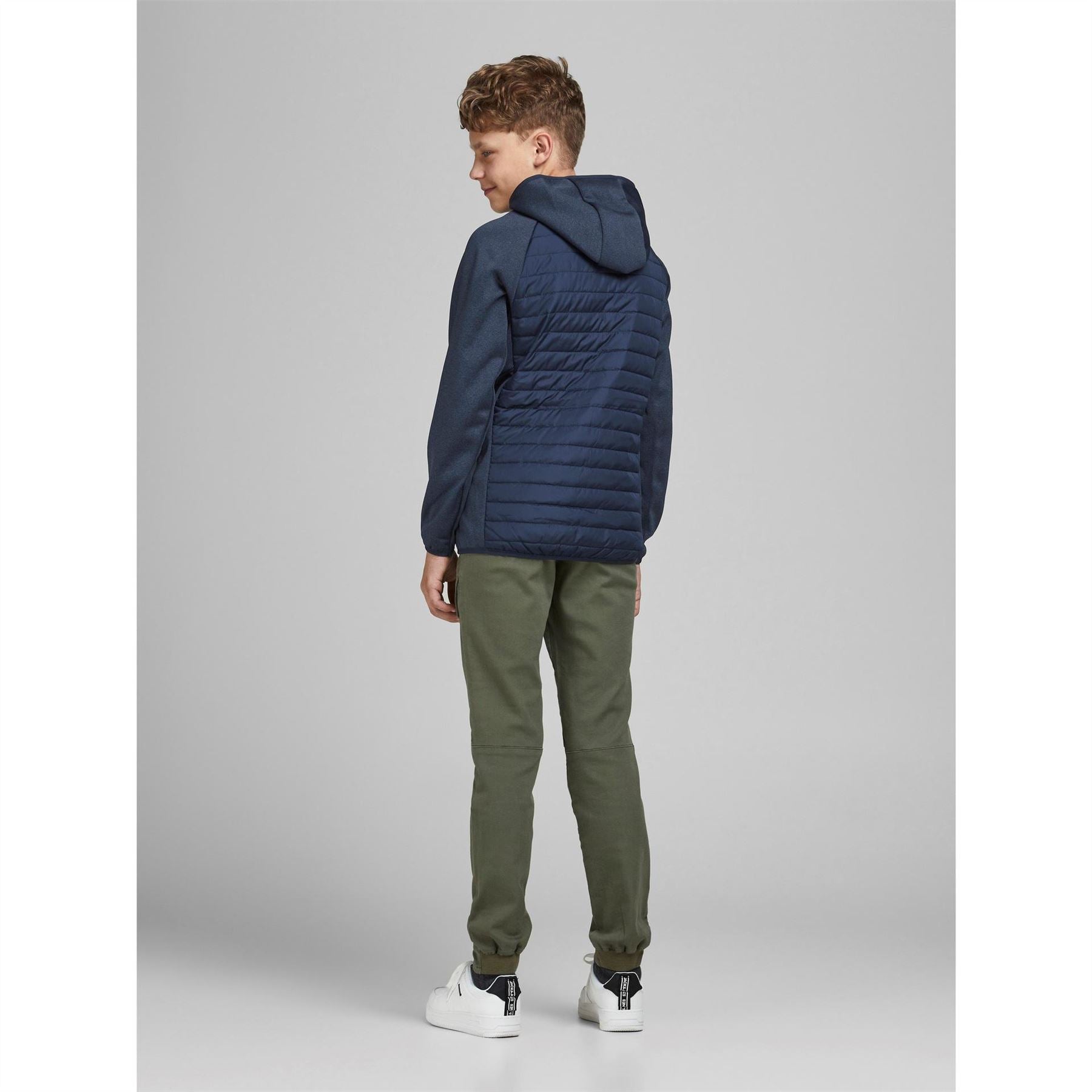 Jack and Jones Multi Quilted Hood Jacket Junior