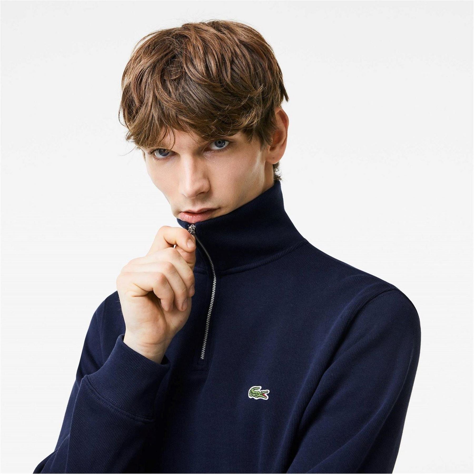 Lacoste Quarter Zip Fleece Top