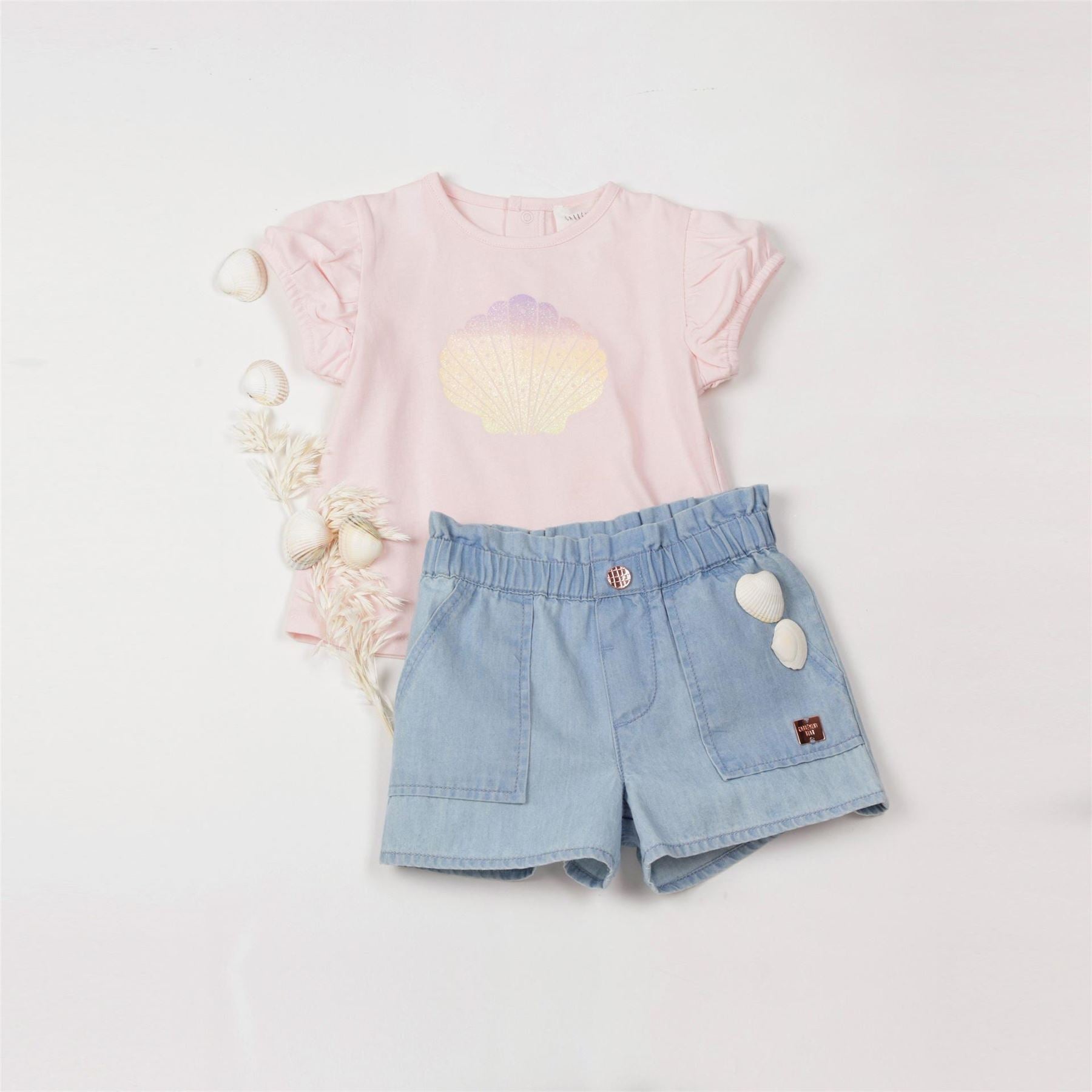 Carrement Beau Regular Fit Puff Sleeve Crew Neck T-Shirt