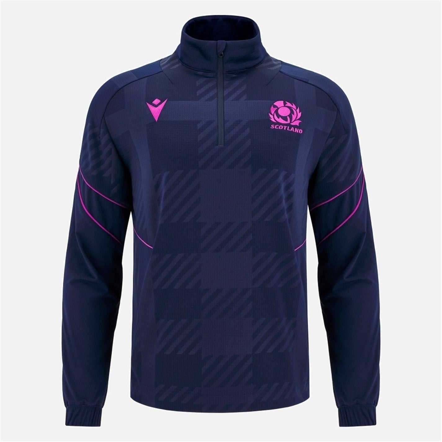 Macron Scotland Rugby World Cup Travel Quarter Zip 2025 Adults
