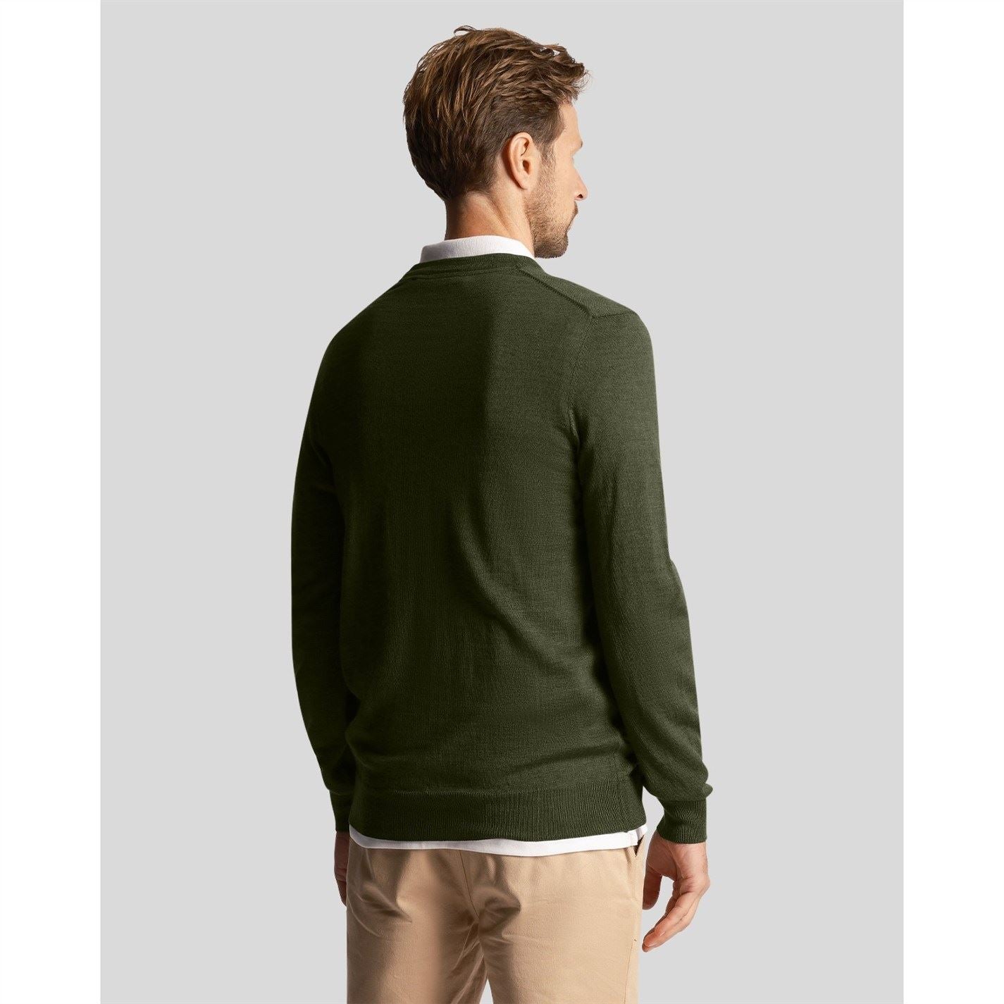Lyle and Scott V Neck Regular Fit Long Sleeve Sweater