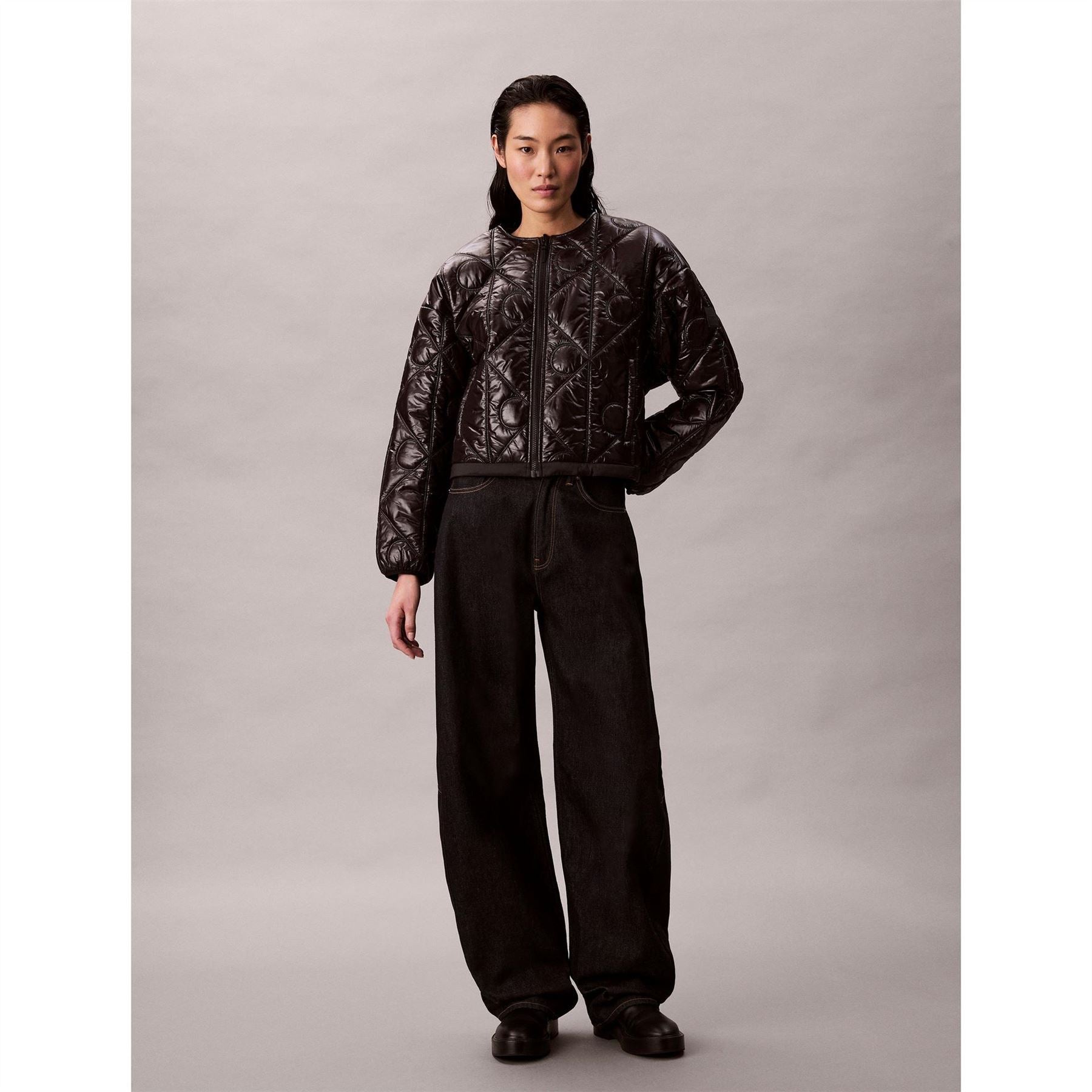 Calvin Klein Jeans Quilted Ribbed Cuff Puffer Jacket