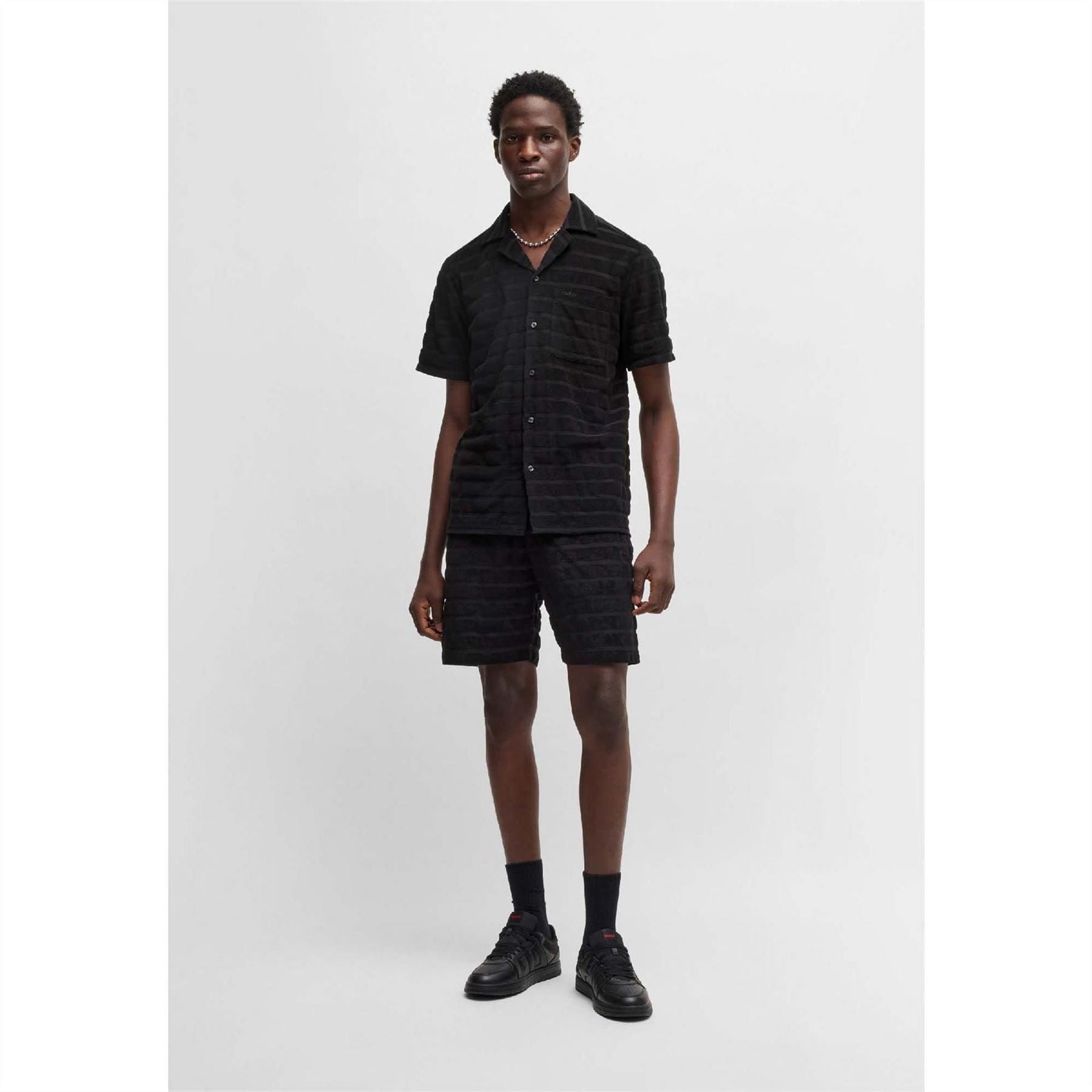 Hugo Striped Relaxed Fit Shorts