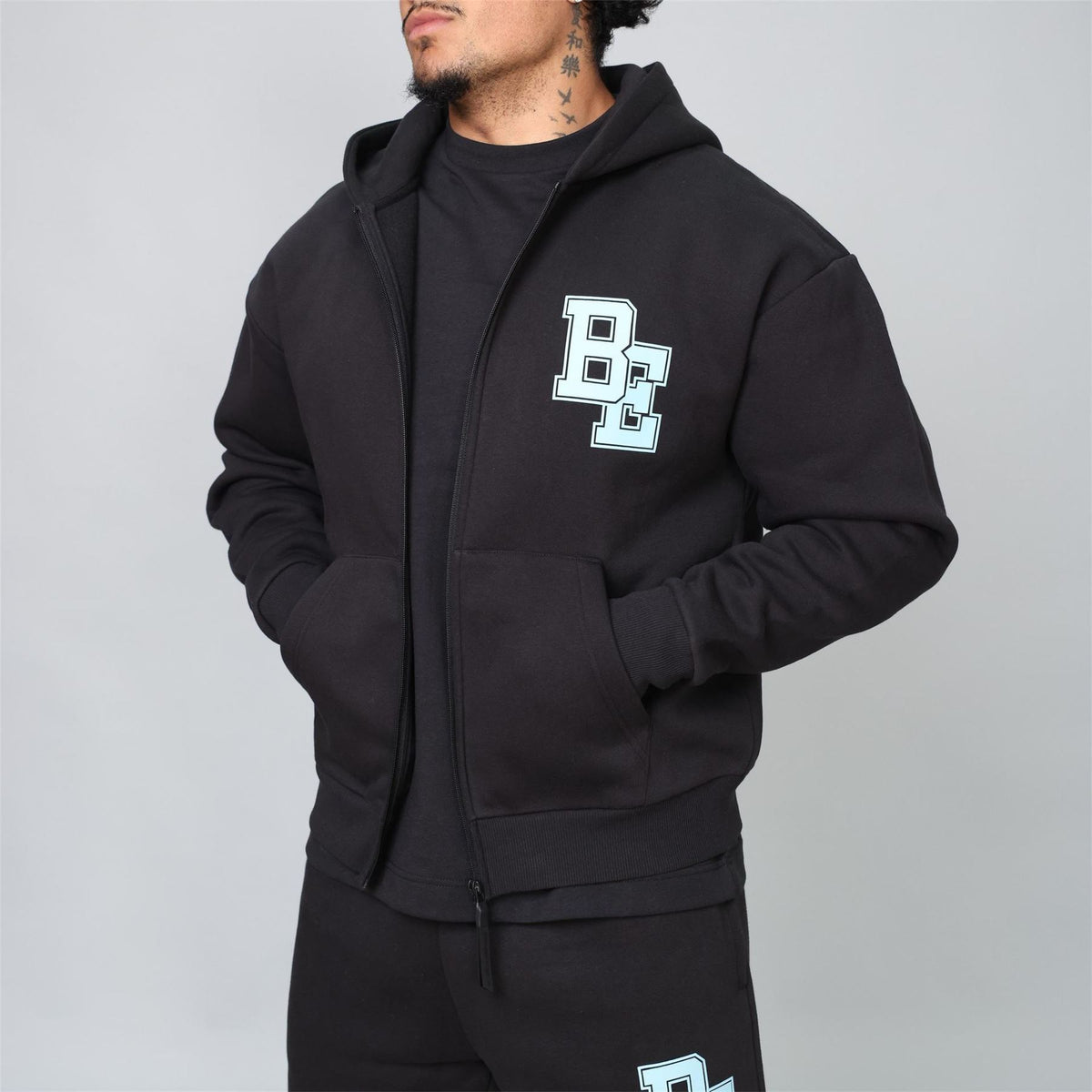 Blank Essentials Collegiate Zip Through Hoodie