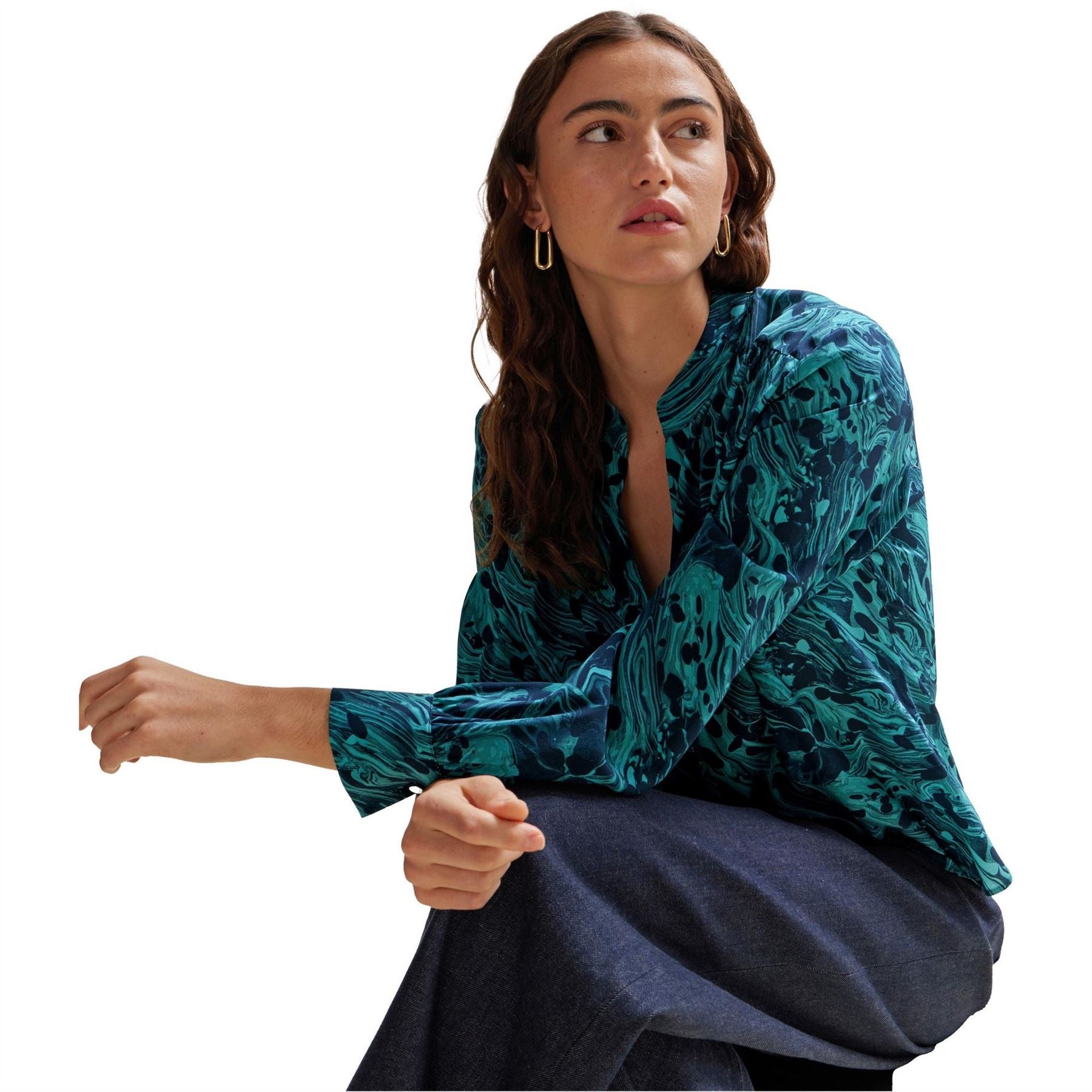Boss Regular Fit Long Sleeve Blouse