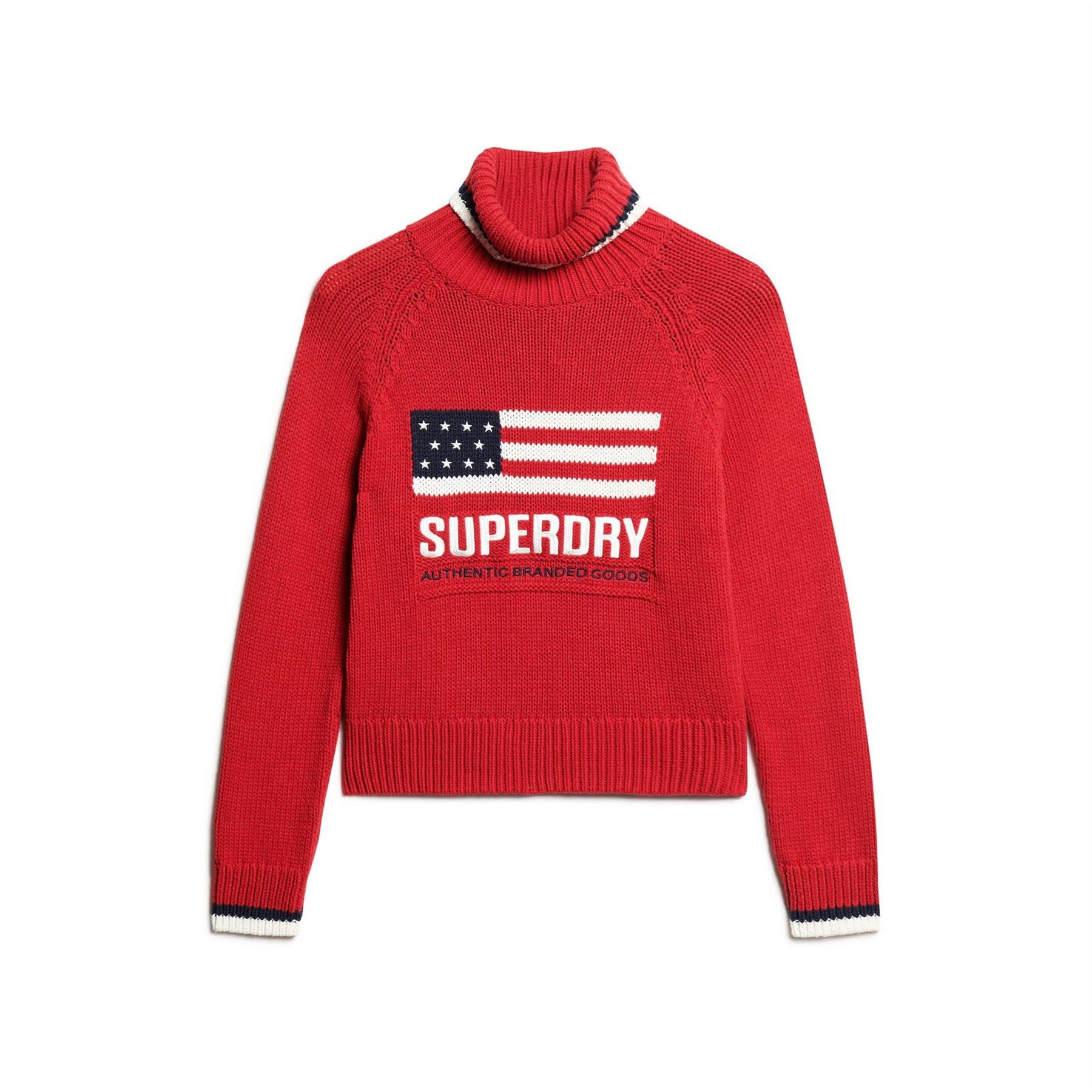 Superdry Americana Roll Knitted Crew Neck Jumper