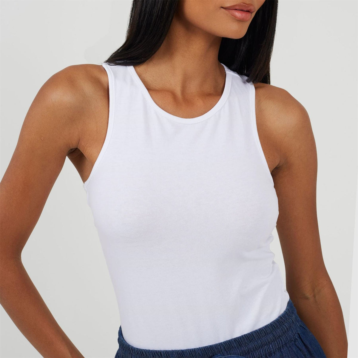 Brave Soul Womens Soft Jersey Racer Back Bodysuit