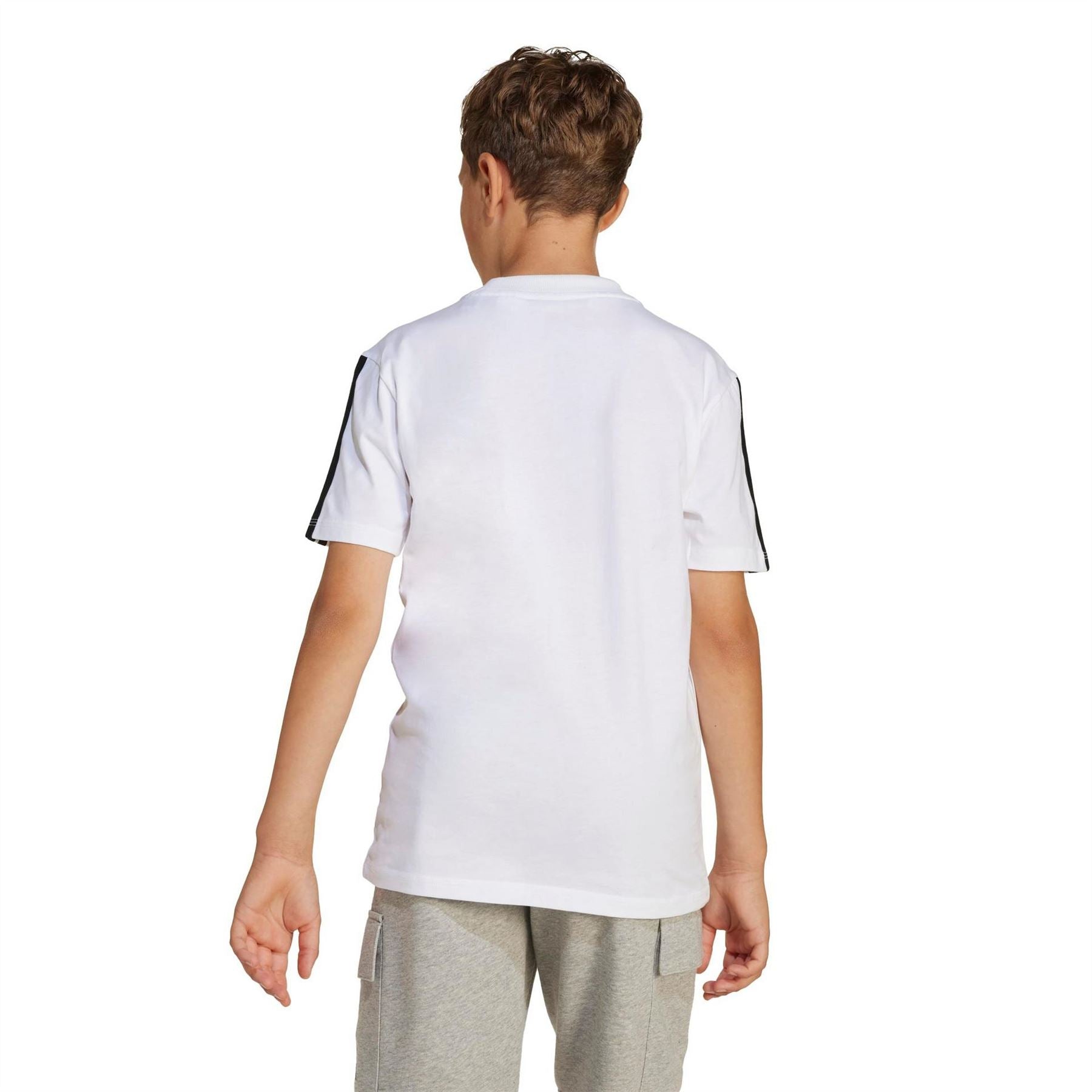 adidas 3 Stripe Essentials T-Shirt Junior