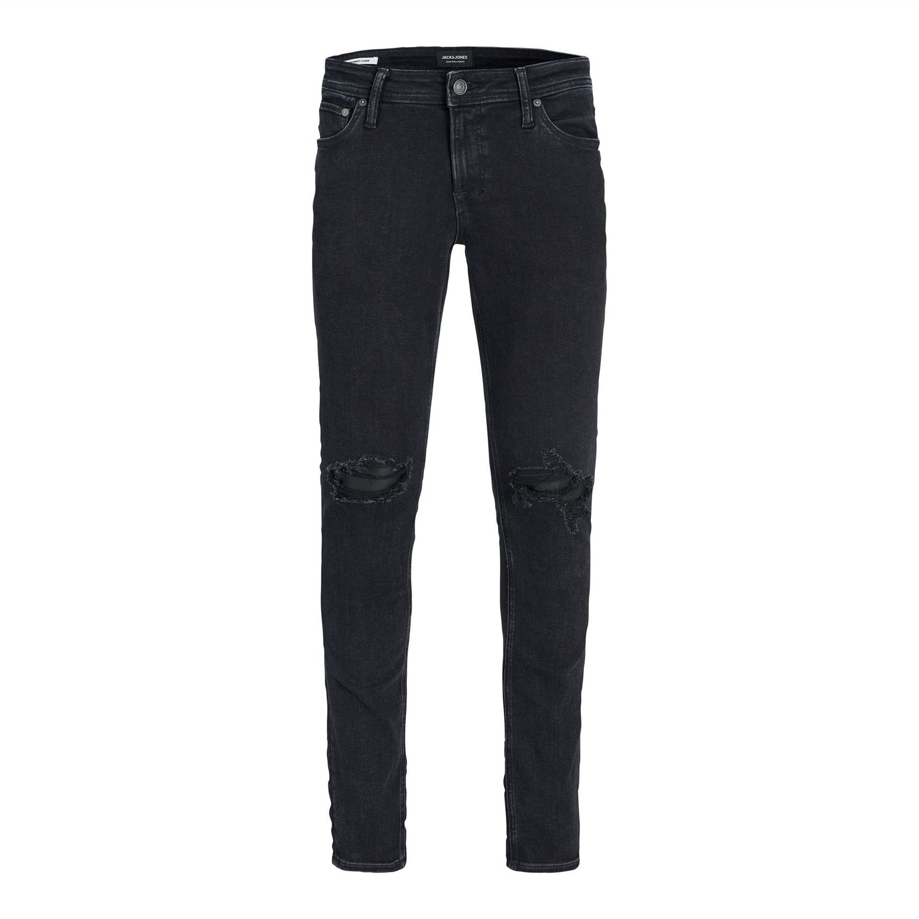 Jack and Jones Liam Slim Fit Ripped Straight Leg Jeans