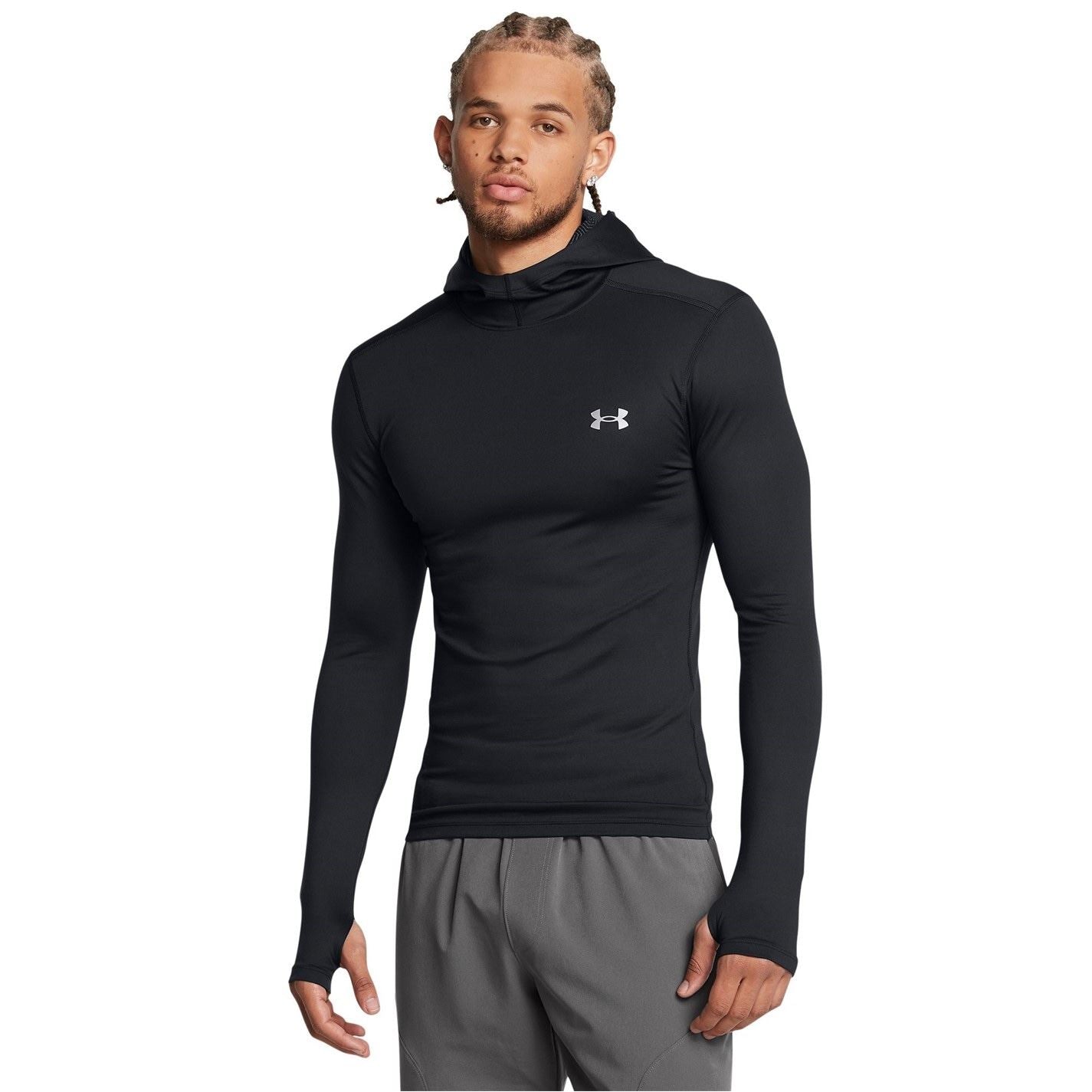 Under Armour Hooded Neck Long Sleeve Thumb Hole Sweatshirt